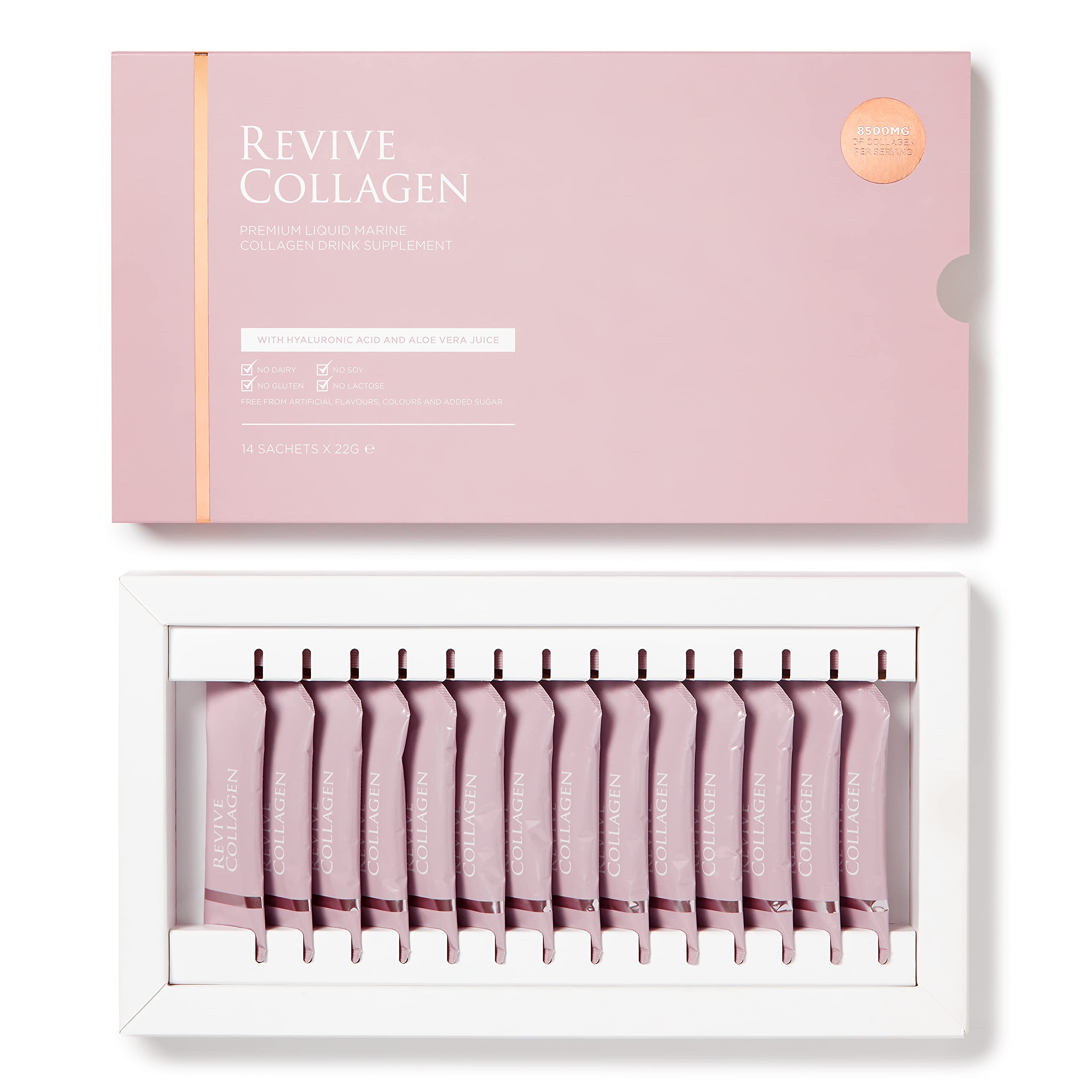 Revive Collagen Premium 8,500mg Hydrolysed Marine Collagen Drink with Added Hyaluronic Acid & Aloe Vera Revive Collagen Au supplements