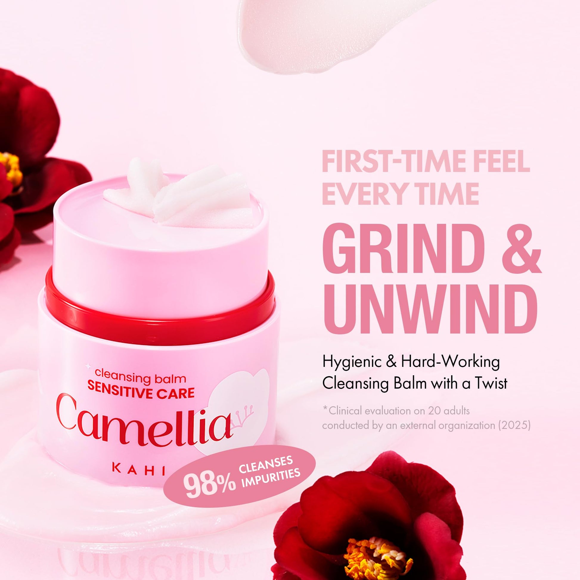 KAHI Cleansing Balm Sensitive Care Camellia - Gentle Makeup Remover Balm with Camellia Seed Oil & Vitamin E - Korean Skincare with Only 10 Ingredients 1.69 oz KAHI Au supplements