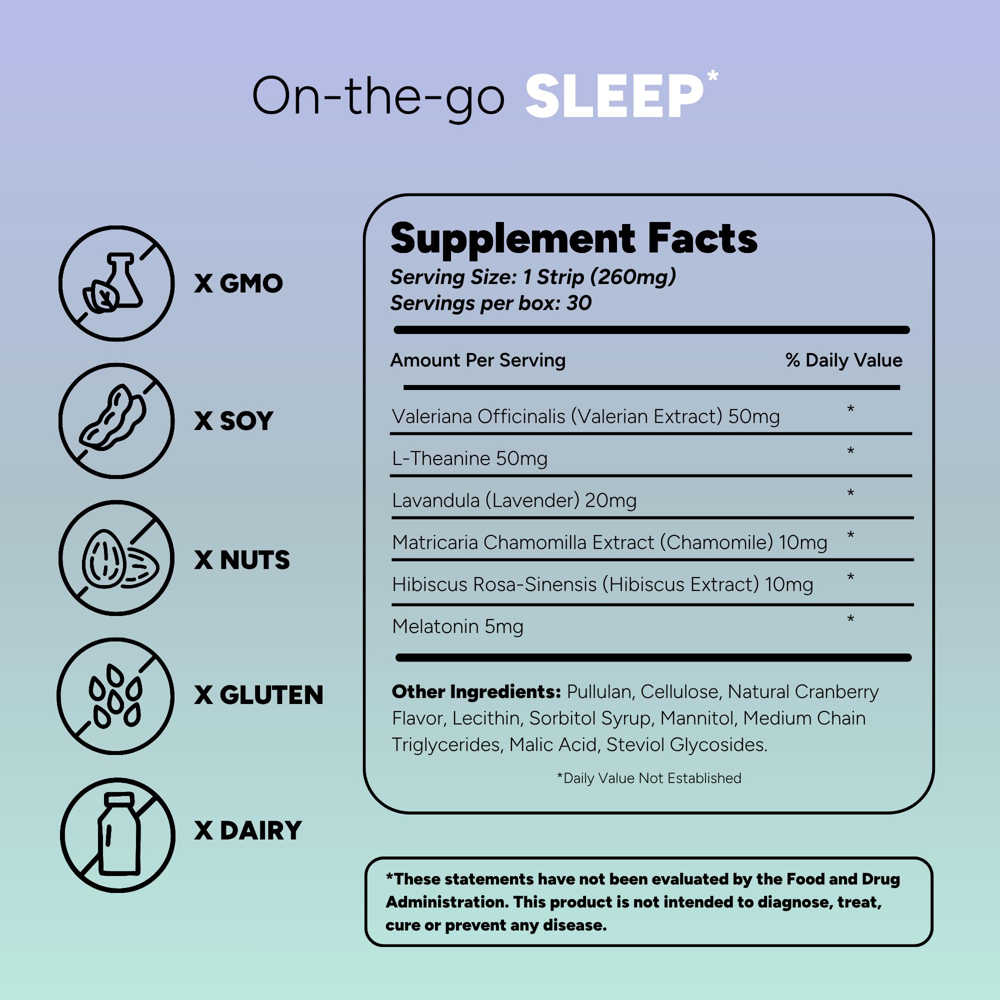STRIPPIES Dissolvable Sleep Strips – Fast-Acting Melatonin 5mg with L-Theanine, Lavender, Chamomile, Hibiscus & Valerian – Natural Cranberry Flavor – 90 Strips STRIPPIES Au supplements