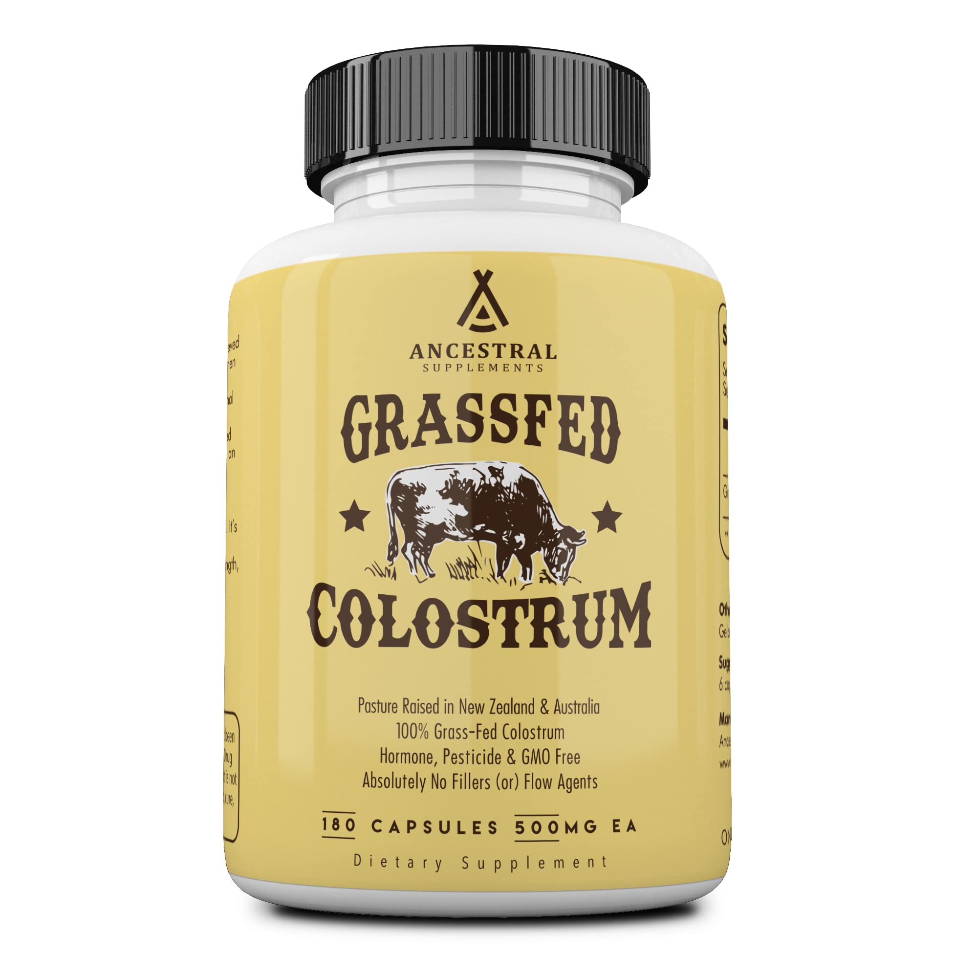 Ancestral Supplements Grass Fed Beef Colostrum Supplement, 3000 mg, 180 Capsules Ancestral Supplements Au supplements