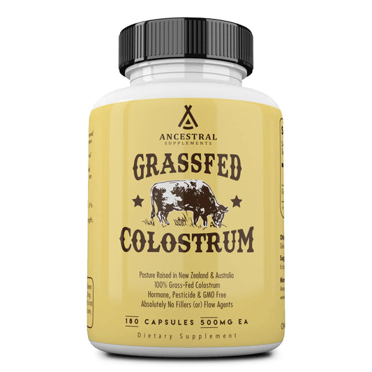 Ancestral Supplements Grass Fed Beef Colostrum Supplement, 3000 mg, 180 Capsules Ancestral SupplementsAU supplements