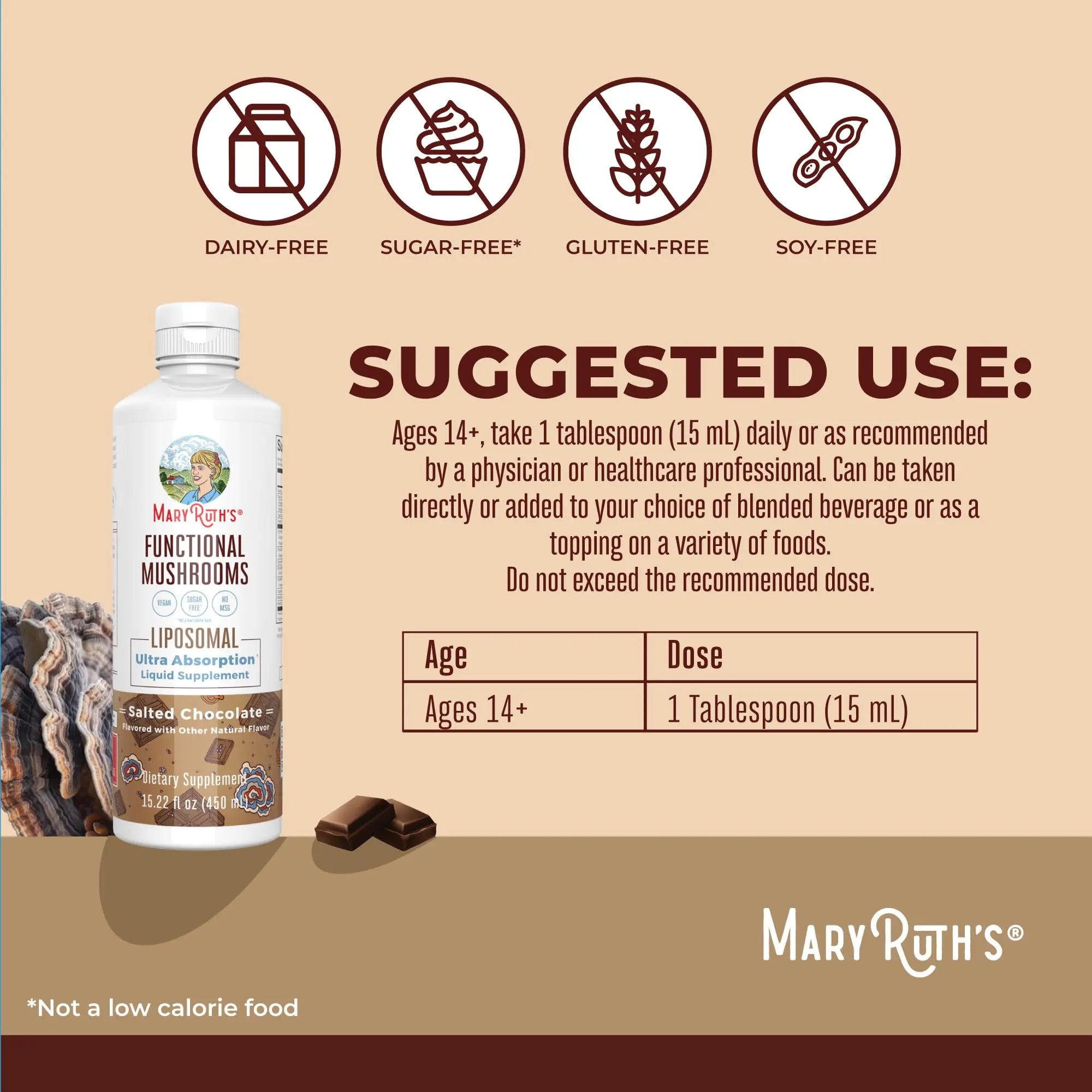 MaryRuth Organics Mushroom, Mushroom Supplement, Mushroom Liquid Vitamin, Reishi Mushroom Supplement for Immune Support, Turkey Tail Vitamin for Stress Relief, Vegan, Non-GMO, Gluten Free, 15.22 Fl Oz MARYRUTH'S Au supplements