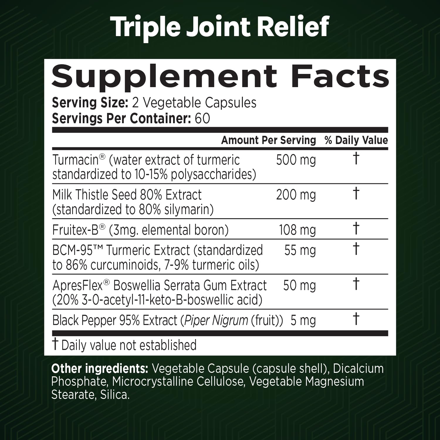 GREEN VALLEY NATURALS Triple Joint Relief Gold – Joint Support Supplement with Turmeric (Turmacin®, BCM-95®), Boswellia (AprèsFlex®) & Boron – Supports Mobility & Flexibility – 120 Capsules GREEN VALLEY NATURALS Au supplements