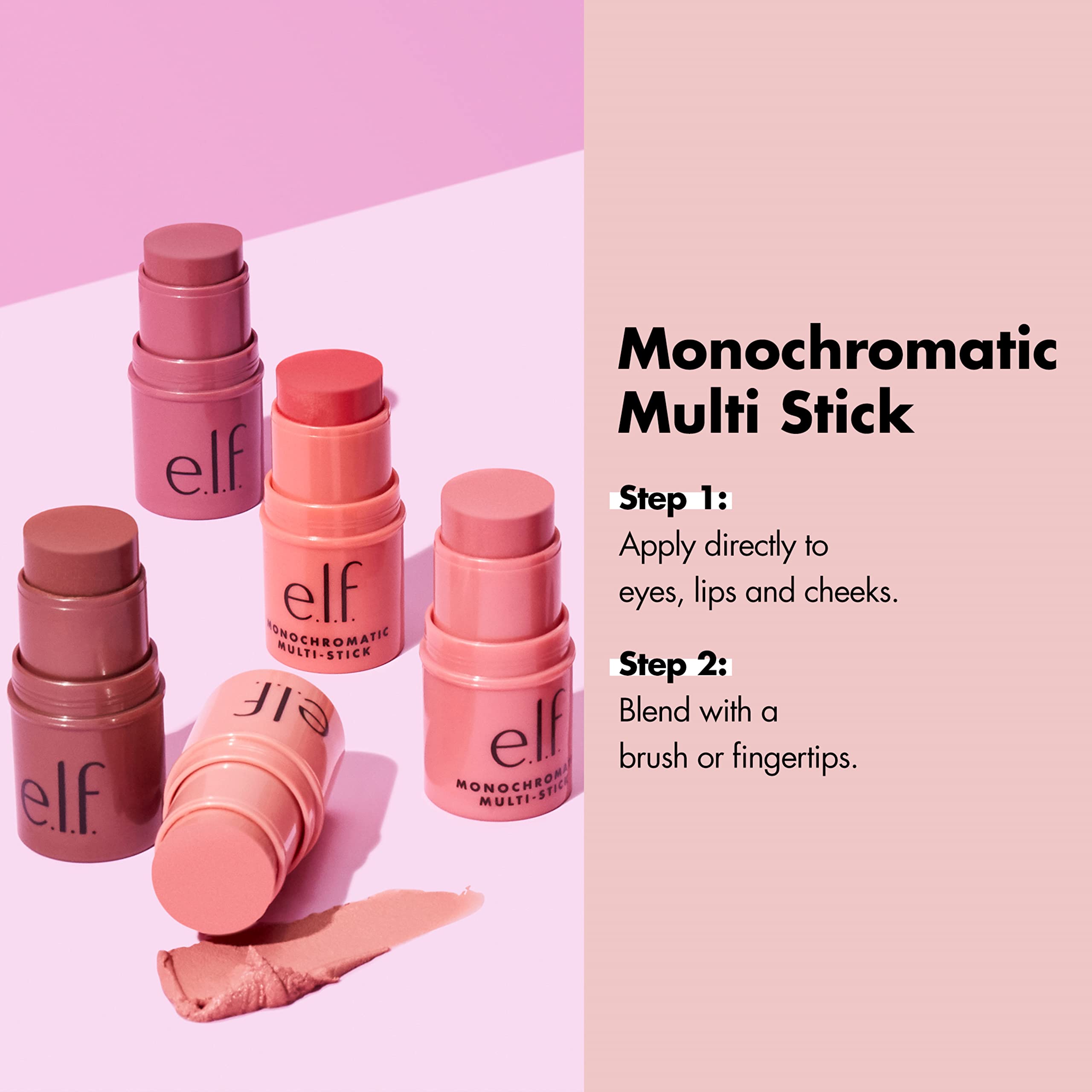 e.l.f. Monochromatic Multi Stick, Travel-Sized Luxuriously Creamy & Blendable Color For Eyes, Lips & Cheeks, Vegan & Cruelty-Free, Bronzed Cherry, 0.17 Oz e.l.f. Au supplements