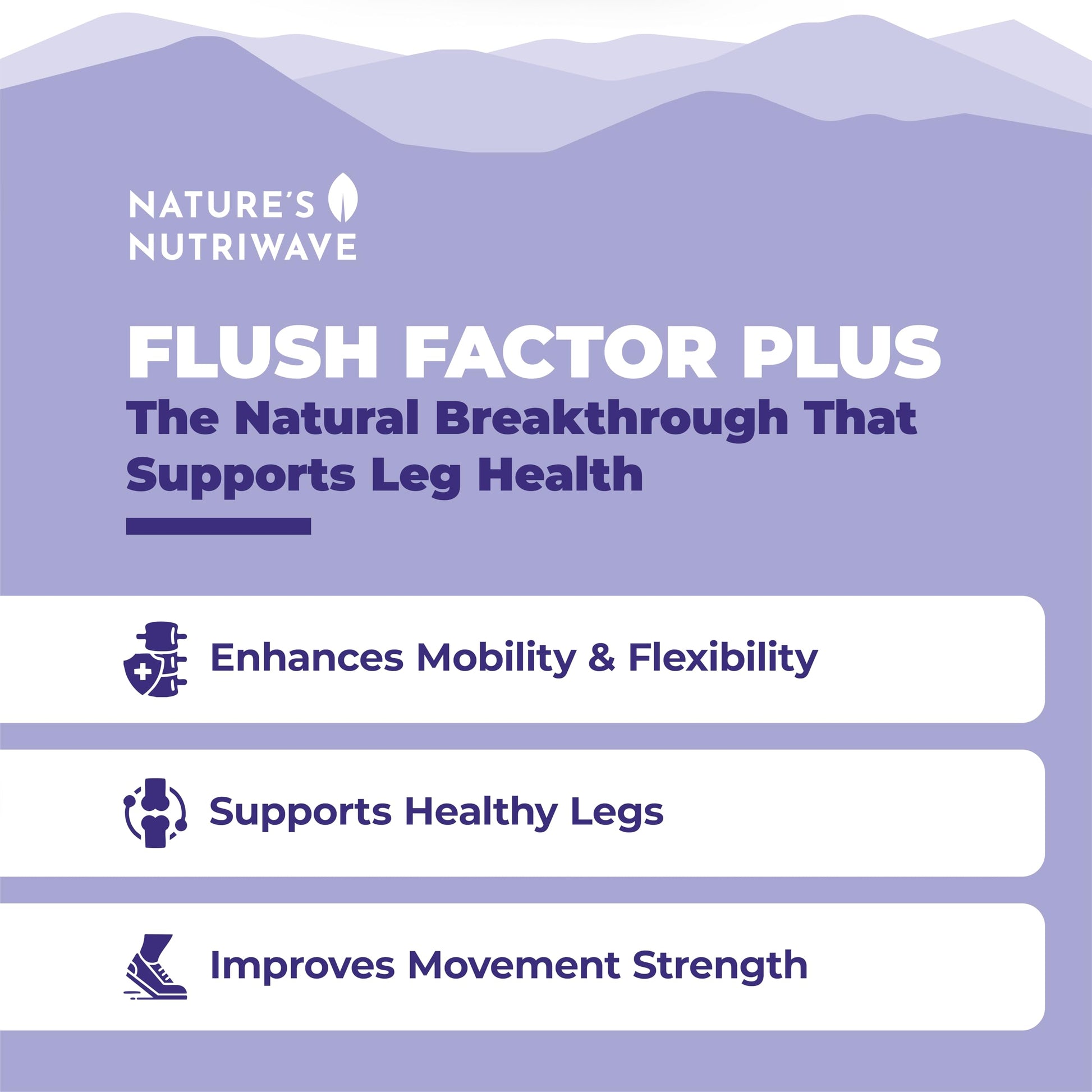 Nature’s NutriWave Flush Factor Plus - Original Formulated FlushFactorPlus for Leg Comfort, 100% Natural Ingredients, Made in USA, No Stimulants | 30 Capsules, 3 Month Supply Nature’s NutriWave Au supplements