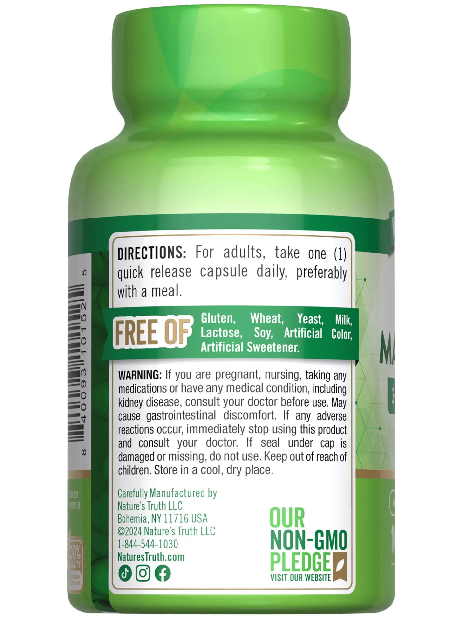 Nature's Truth Triple Magnesium Complex Supplement | 100 Capsules | 420 mg Magnesium Oxide, Citrate & Aspartate | Non-GMO & Gluten Free Nature's Truth Au supplements
