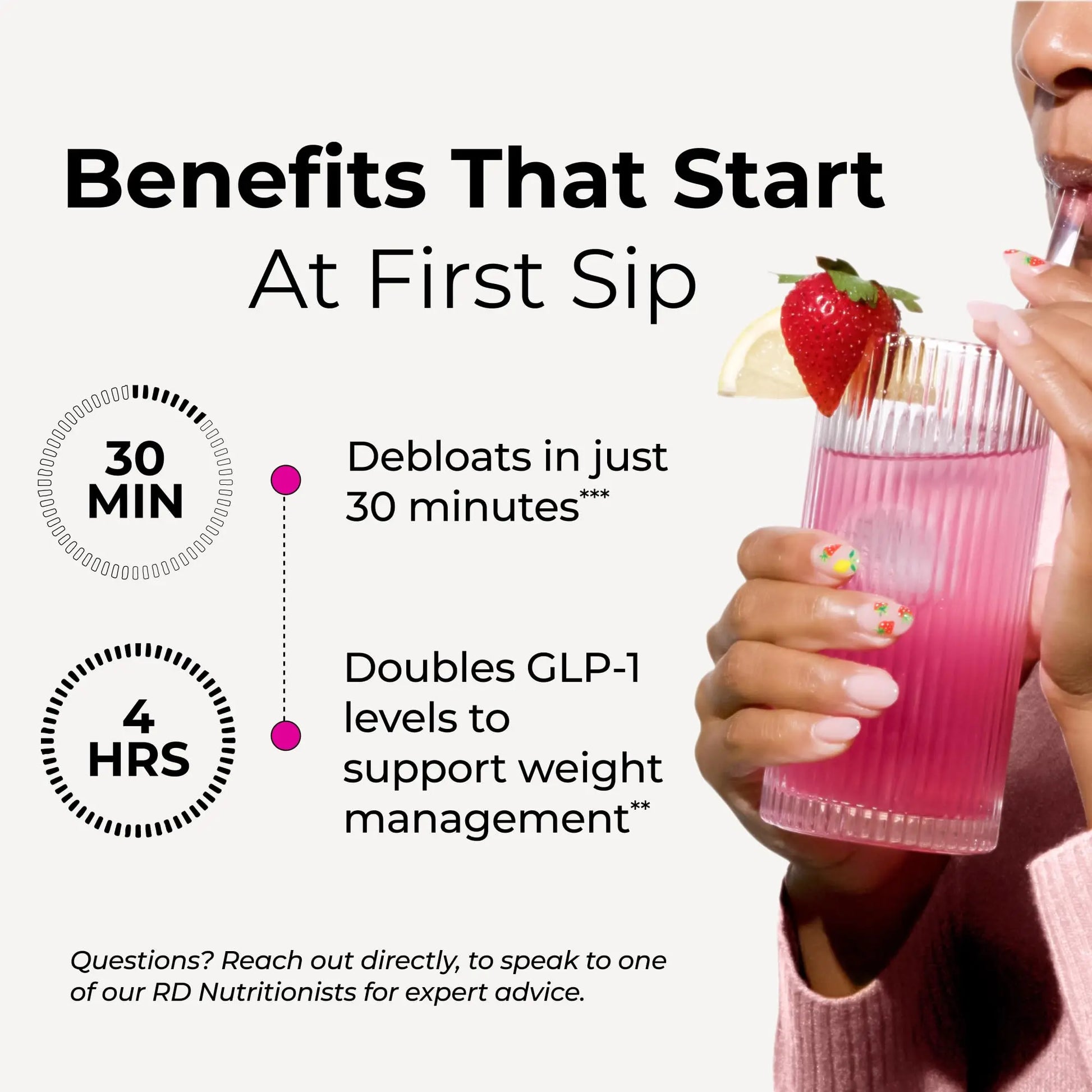 HUM Flatter Me Fiber Supplement for Women & Men, Prebiotics & Digestive Enzymes to Support Weight & Bloating, Digestive & Gut Health, Fiber Powder Drink Mix, Strawberry Lemon - 10 Servings HUM Au supplements