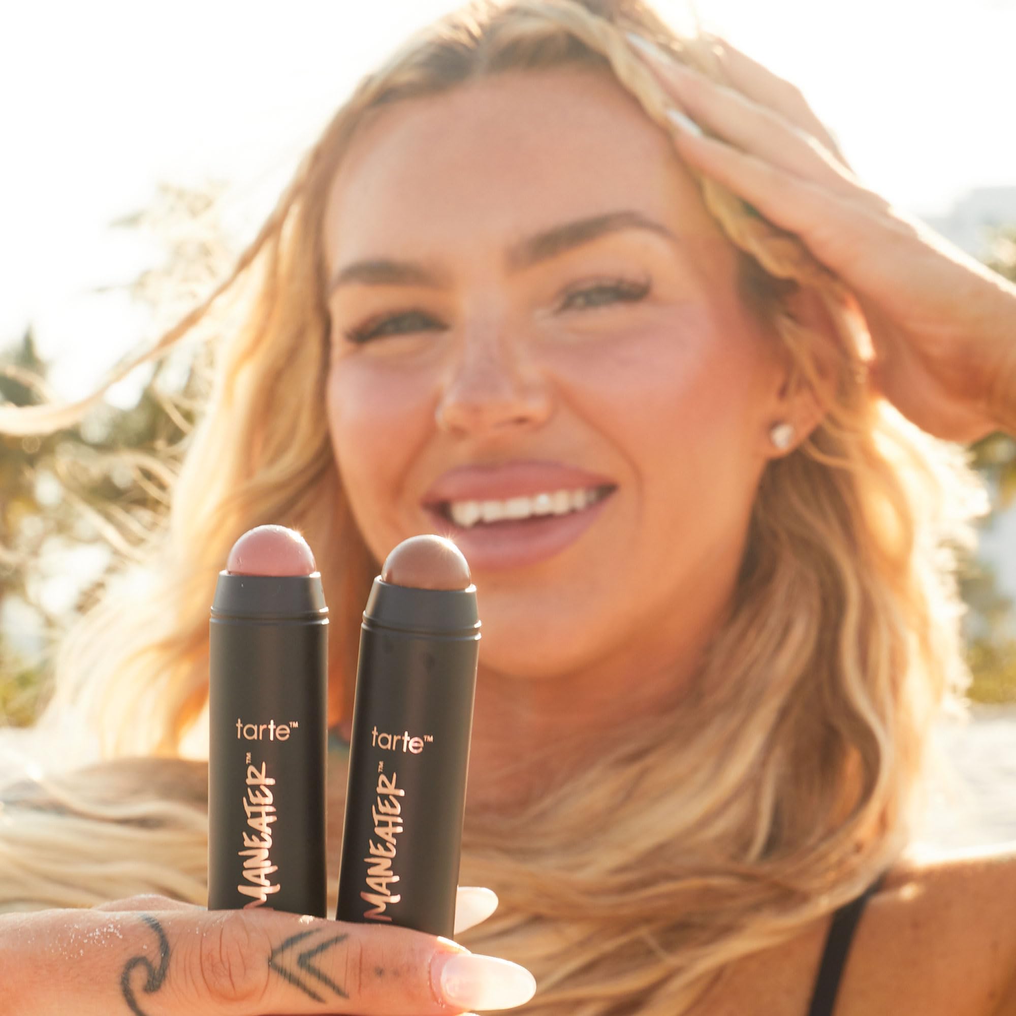 tarte maneater silk stick bronzer – Buildable Lightweight Cream Bronzer, Natural Matte Finish, Vegan & Cruelty-Free, full size, dusk tarte Au supplements