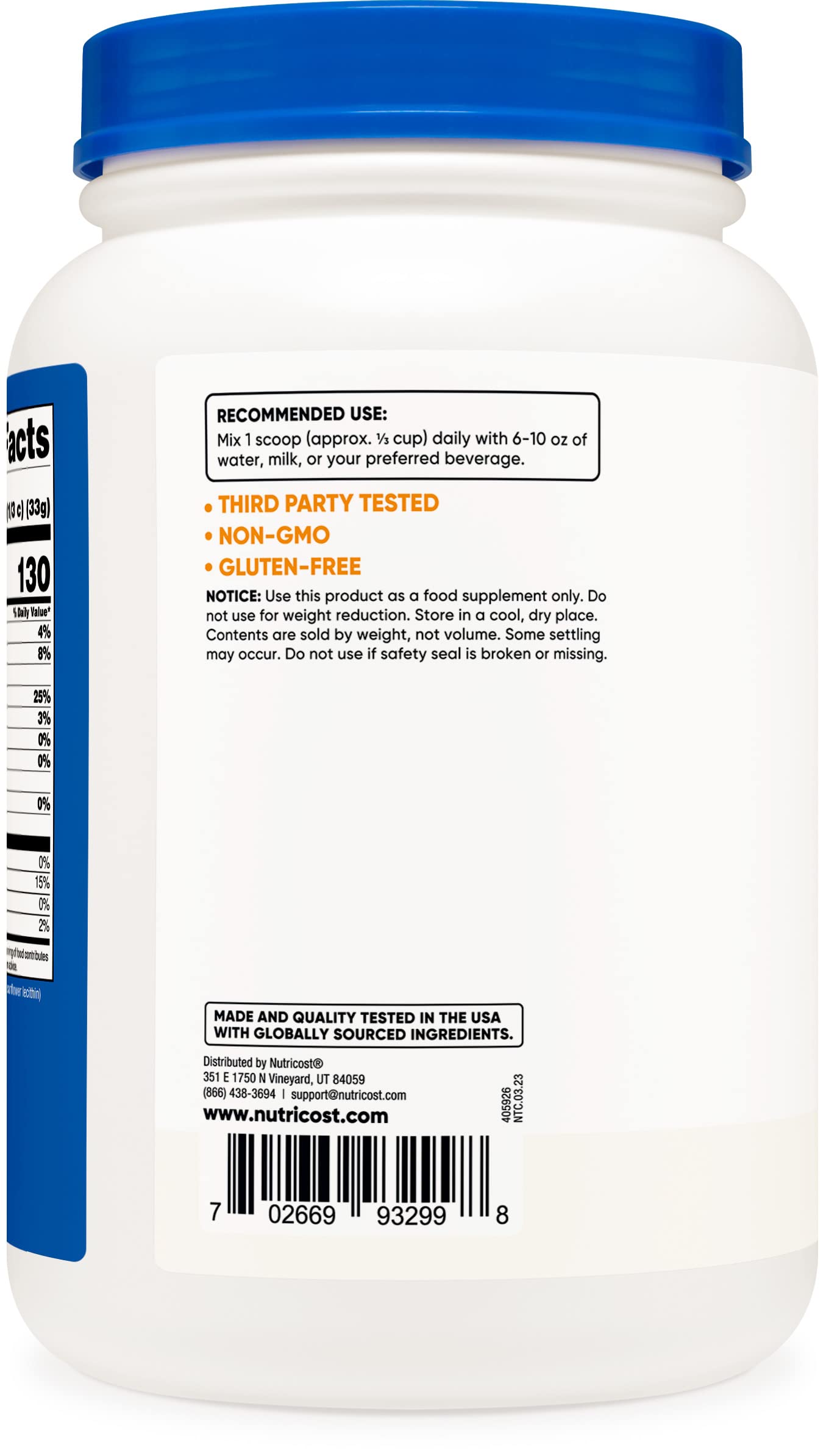 Nutricost Whey Protein Concentrate (Unflavored) 2LBS - Gluten Free & Non-GMO Nutricost Au supplements