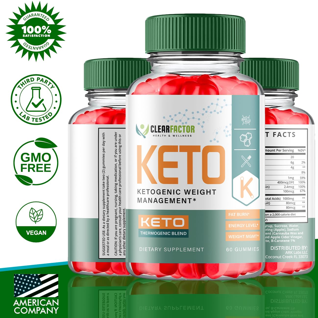 (2 Pack) Clear Factor Gummies, Clear Factor ACV Gummies, Clear Factor Gummy, Clear Factor Ark Labs Au supplements
