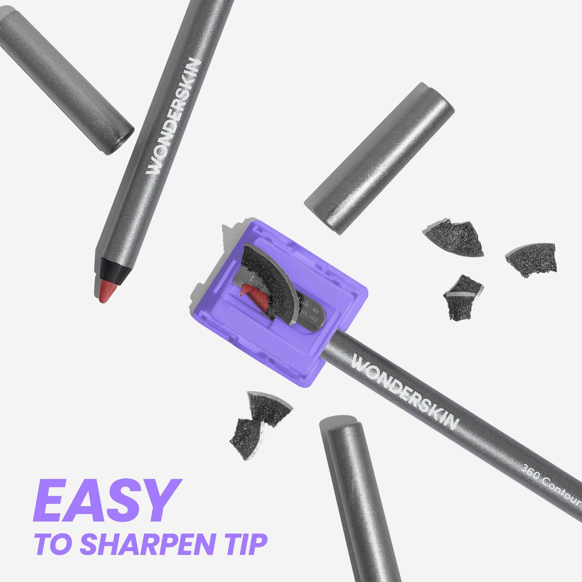 Wonderskin Lipliner Pencil - 360 Contour Lipliner, Long Lasting, Sharpenable, Waterproof and Transfer-Proof Nude Lip Liner Pencil (Rosewood) Wonderskin Au supplements