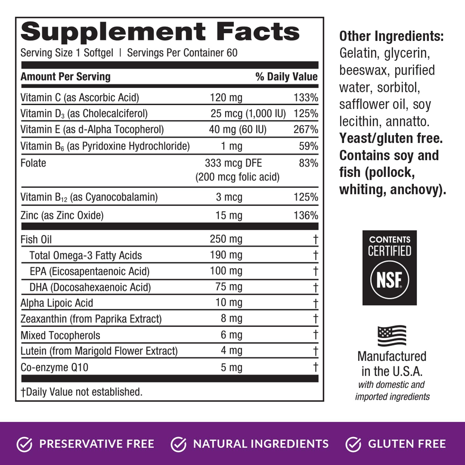 EyePromise Restore Supplement - 60 Softgel Capsules Containing Lutein EyePromise Au supplements