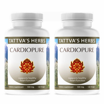 Tattva's Herbs Cardiopure Herbal Ayurvedic Supplement Vegetarian Capsules, Ashwagandha, Rauwolfia, & Arjuna Full Spectrum Co2 Extracts, Veggie Capsules, 240 Count, 25 Years of Premium Service Tattva's Herbs Au supplements
