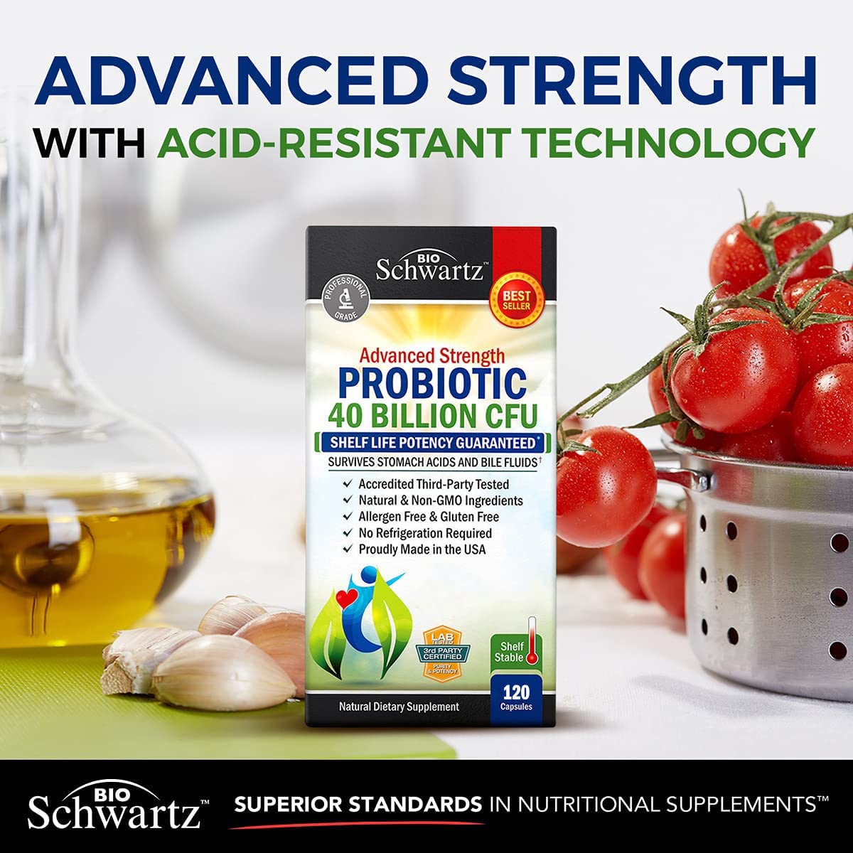 Daily Probiotic Supplement 40 Billion CFU - Gut Health Complex with Astragalus BioSchwartz Au supplements