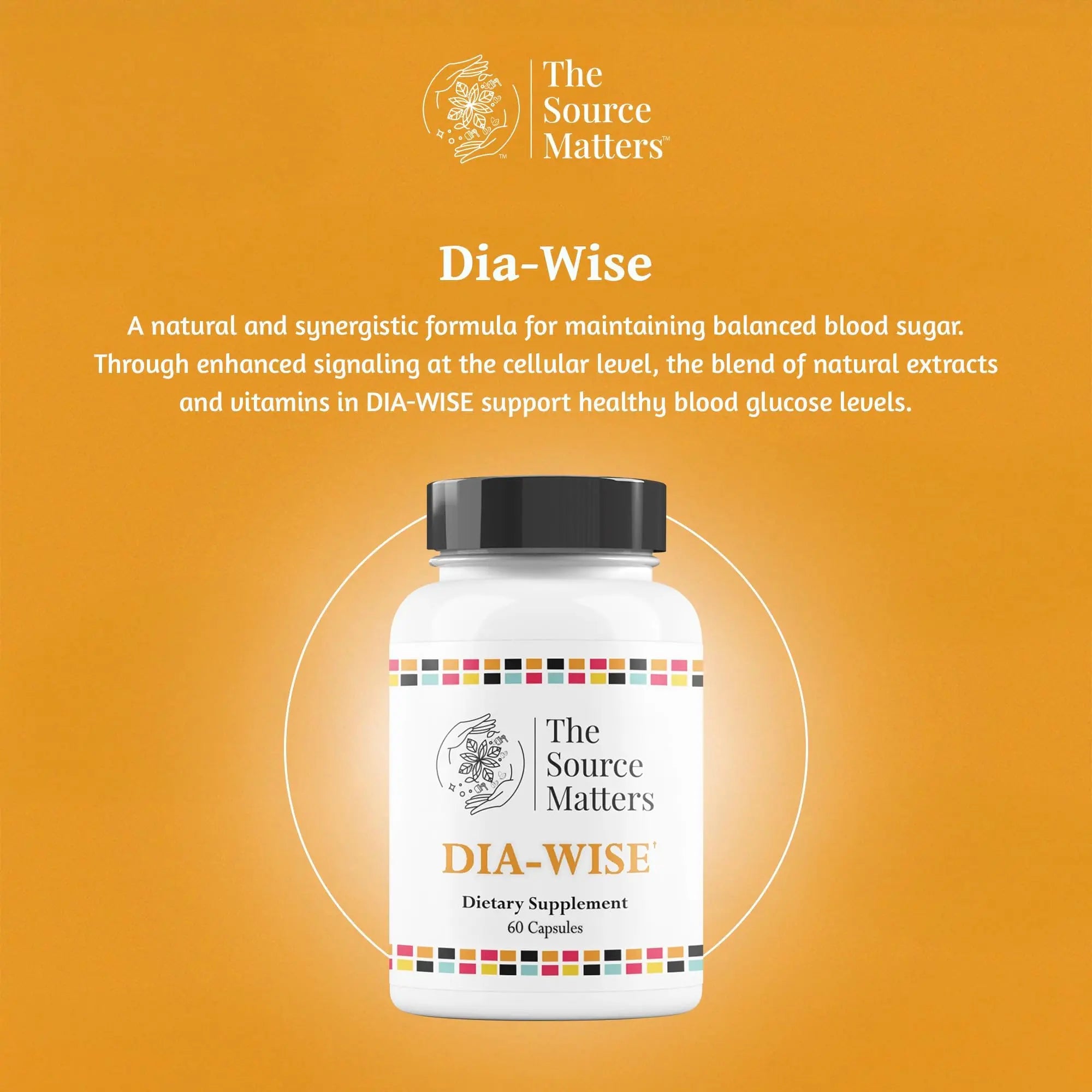 The Source Matters Dia-Wise Metabolic Health Supplement | Alpha Lipoic Acid, Cinnulin Capsules, Biotin, Chromium, Vanadyl Sulfate, Vitamin B for AMPK Activation (60 Count) THE SOURCE MATTERS Au supplements