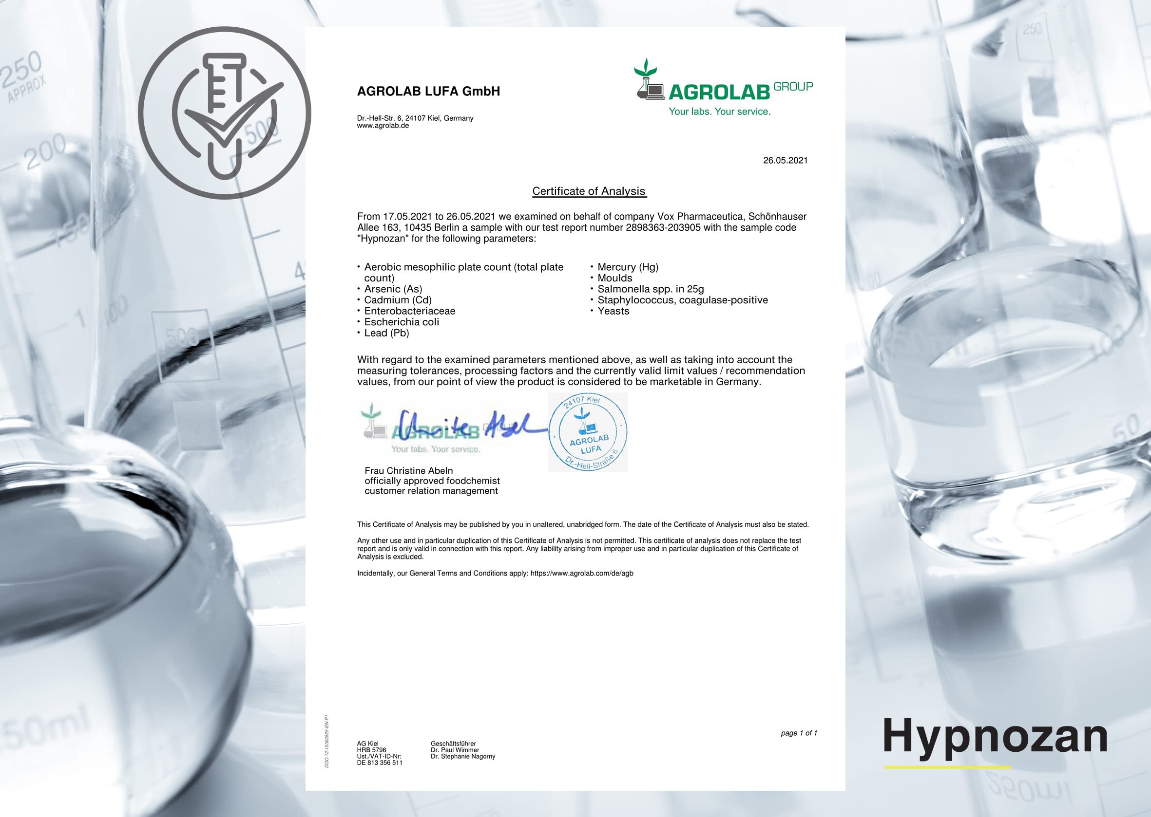 Hypnozan. 60 Easy Nights in Every Pack - 60 Capsules, Just One Before Bed. Natural Vox pharmaceutica Au supplements