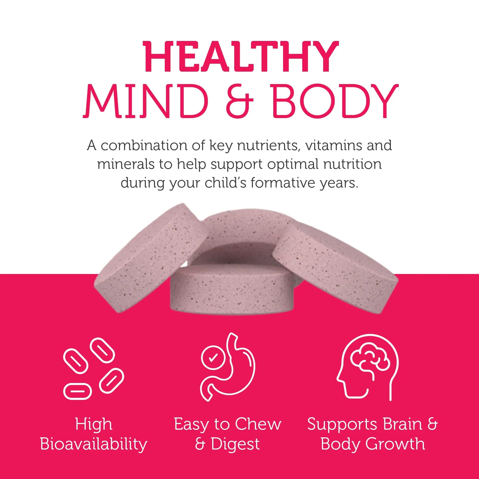 Zahler Kids Multivitamin Chewable Vitamin Tablet - Complete One Daily Vitamins Supplement - Contains 20+ Minerals Zahler Au supplements