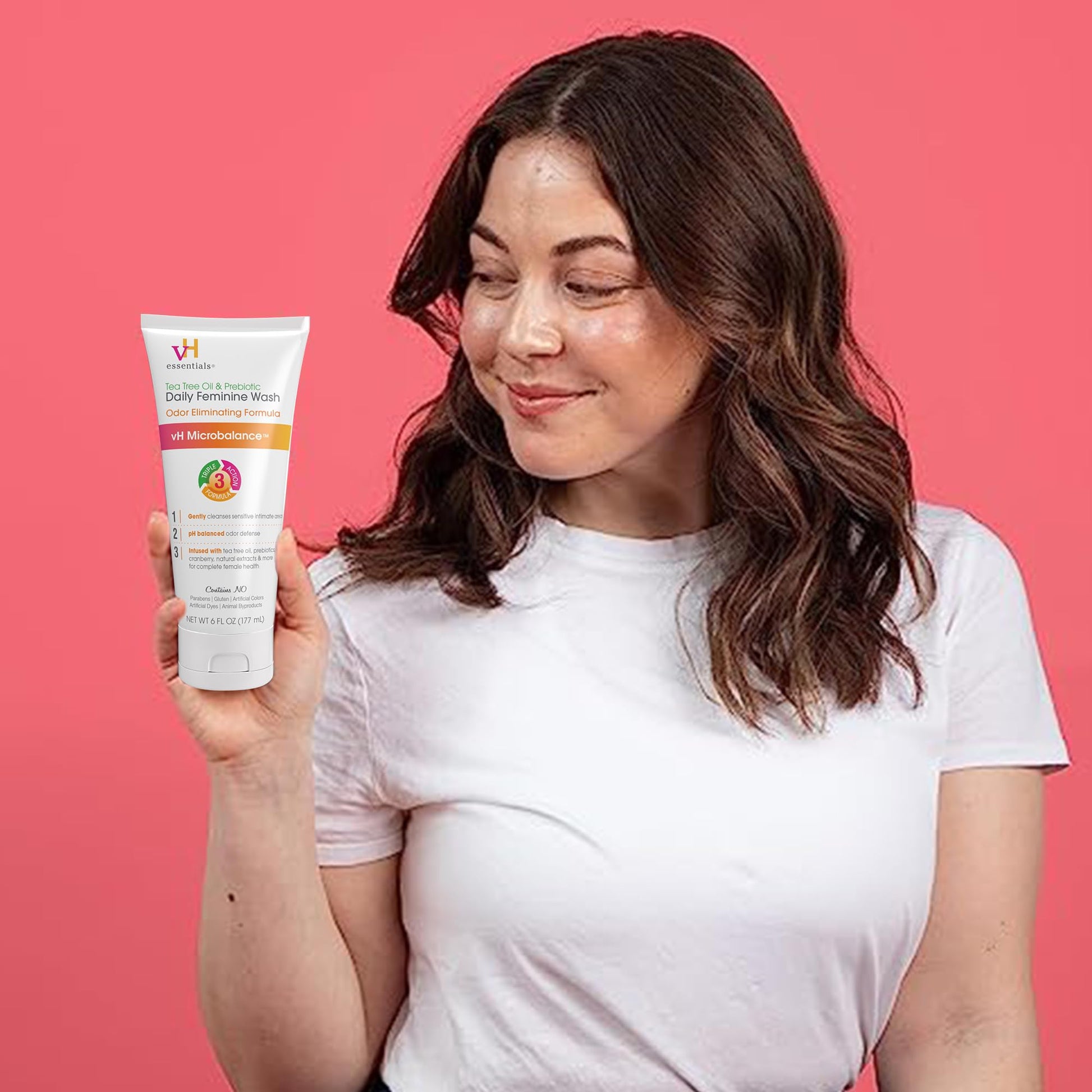 vH essentials, Ph Balanced Daily Feminine Wash, Tea Tree Oil & Prebiotic vH essentials Au supplements