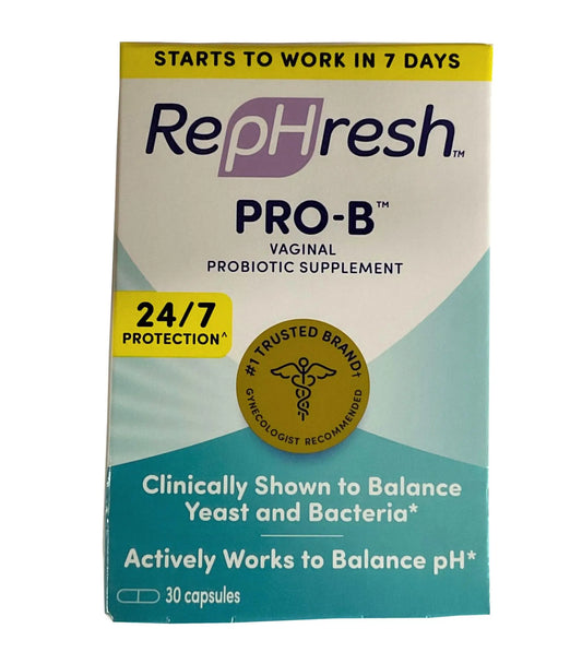 Rephresh Pro-B Probiotic Feminine Supplement Capsules 30 Ea (pack of 2) image may vary RephreshAU supplements