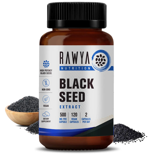 RAWYA Nutrition, Black Seed Extract, 120 Vegan Capsules, Nigella Sativa, Black Cumin RAWYAAU supplements
