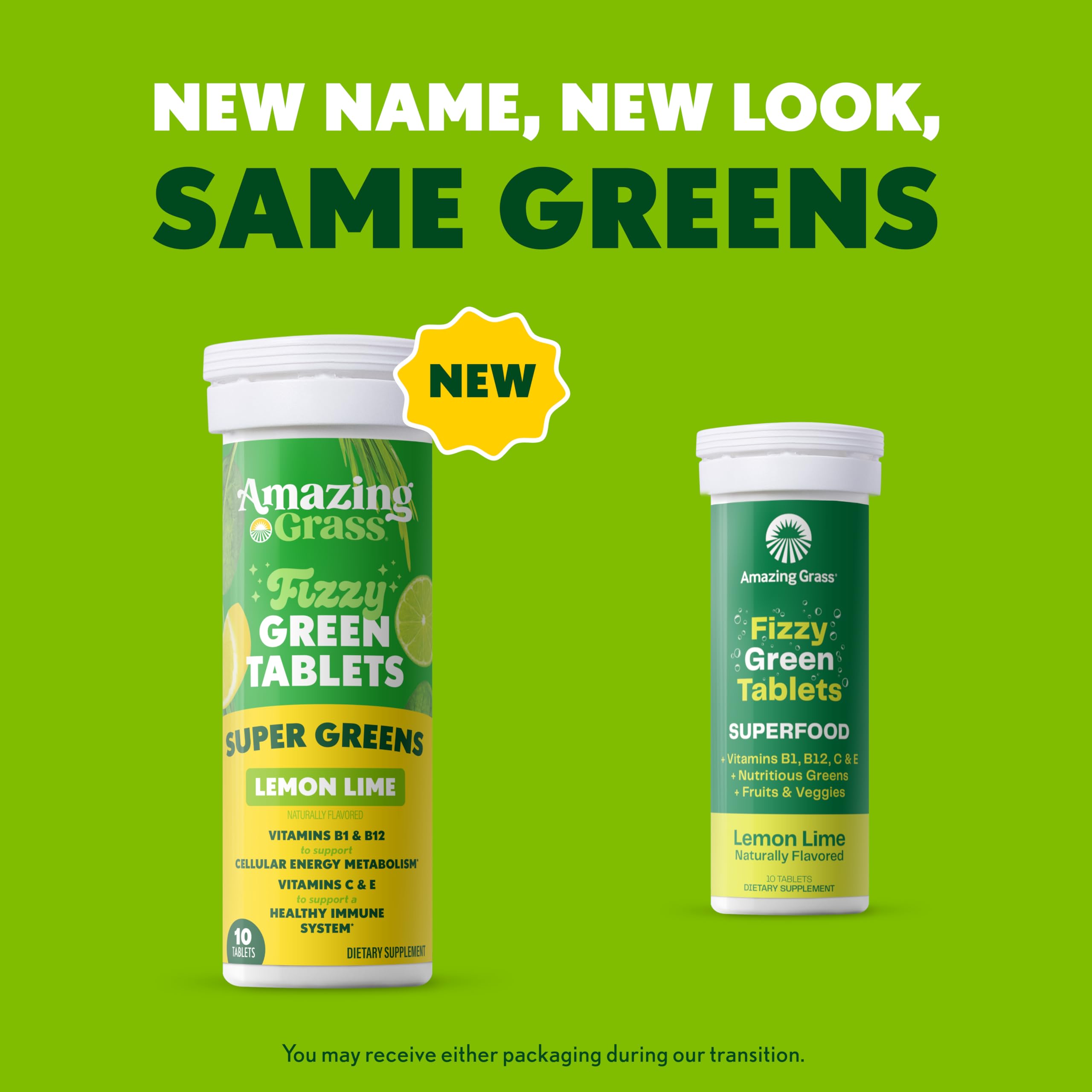 Amazing Grass Effervescent Tablets: Green Superfood Water Flavoring Tablet with Antioxidants & Alkalizing Greens, Lemon Lime, 60 Count Amazing Grass Au supplements