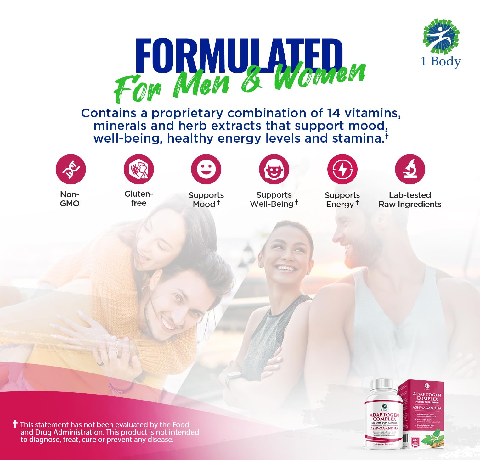 1 Body Adaptogen Complex with Ashwagandha 1 Body Au supplements