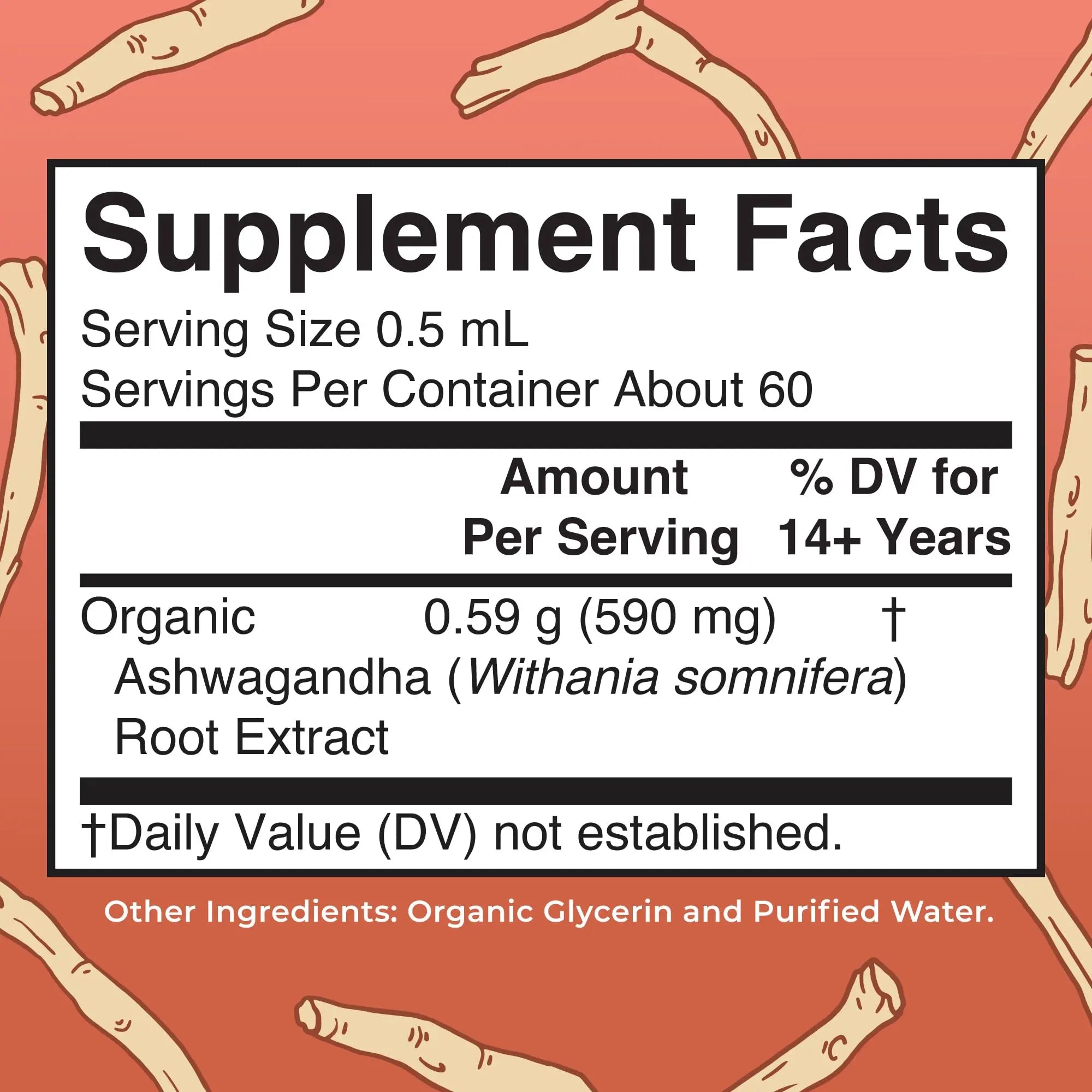 MaryRuth Organics Ashwagandha Root | USDA Organic Ashwagandha Liquid Drops | Stress Relief, Natural Calm, Relaxation and Mood Support Supplement | Adaptogenic | Nervine | Vegan | Non-GMO | 60 Servings MARYRUTH'S Au supplements