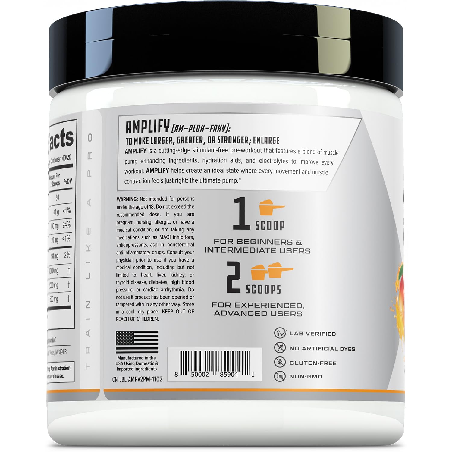 Cutler Nutrition Amplify 2.0 Caffeine Free Pre Workout for Men and Women Stimulant Free Cutler Nutrition Au supplements