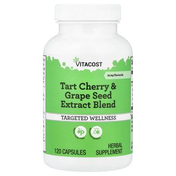 Vitacost Tart Cherry & Grape Seed Extract Blend - Standardized -- 120 Capsules Vitacost Brand Au supplements