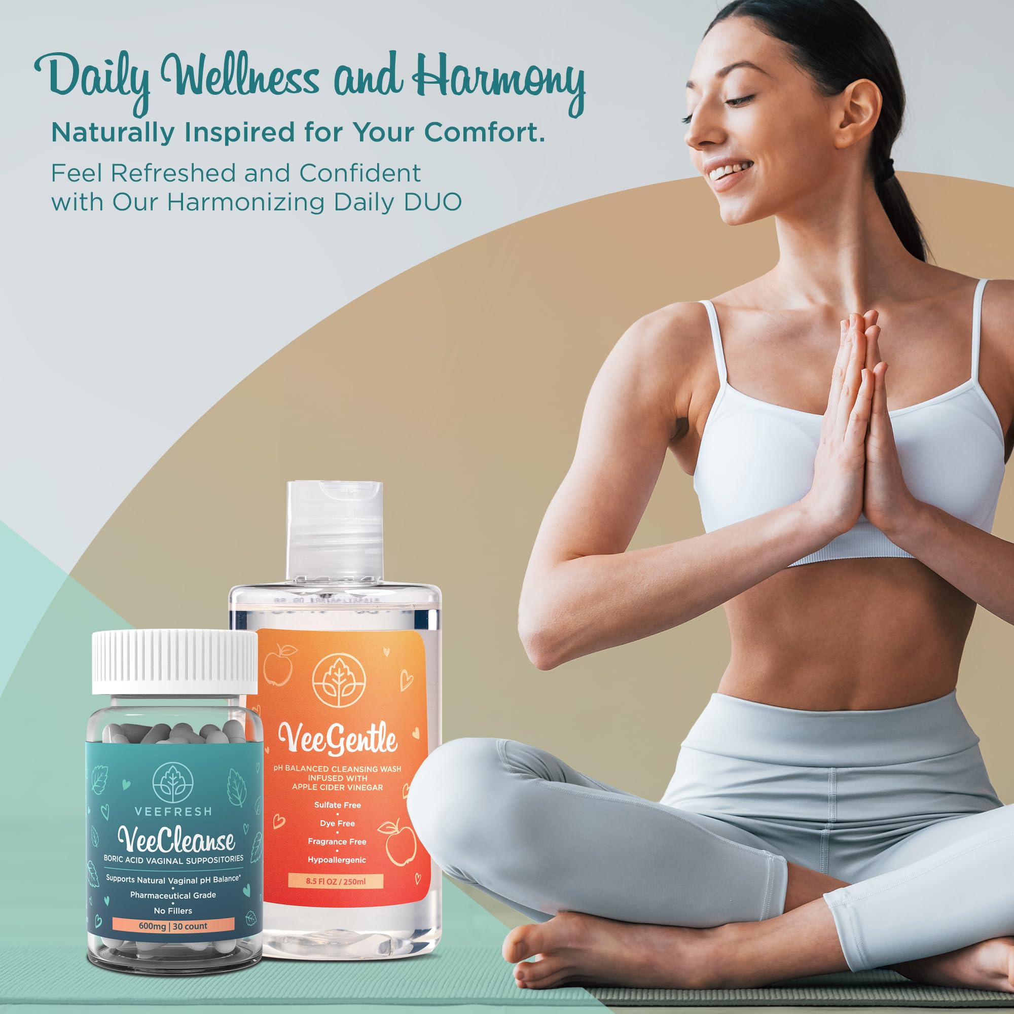 VeePower Lite - Vaginal Health Bundle - Control and Prevent Vaginal Odor - Includes VeeGentle VeeFresh Au supplements