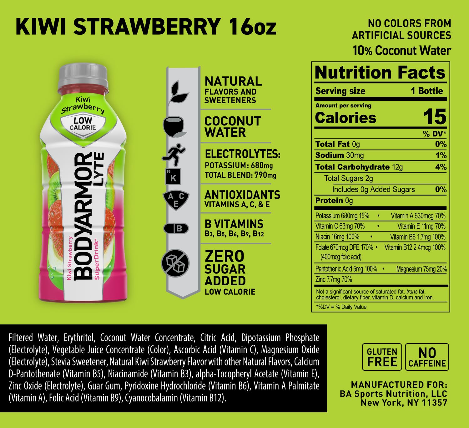 BODYARMOR LYTE Sports Drink Low-Calorie Sports Beverage, Kiwi Strawberry BODYARMOR Au supplements
