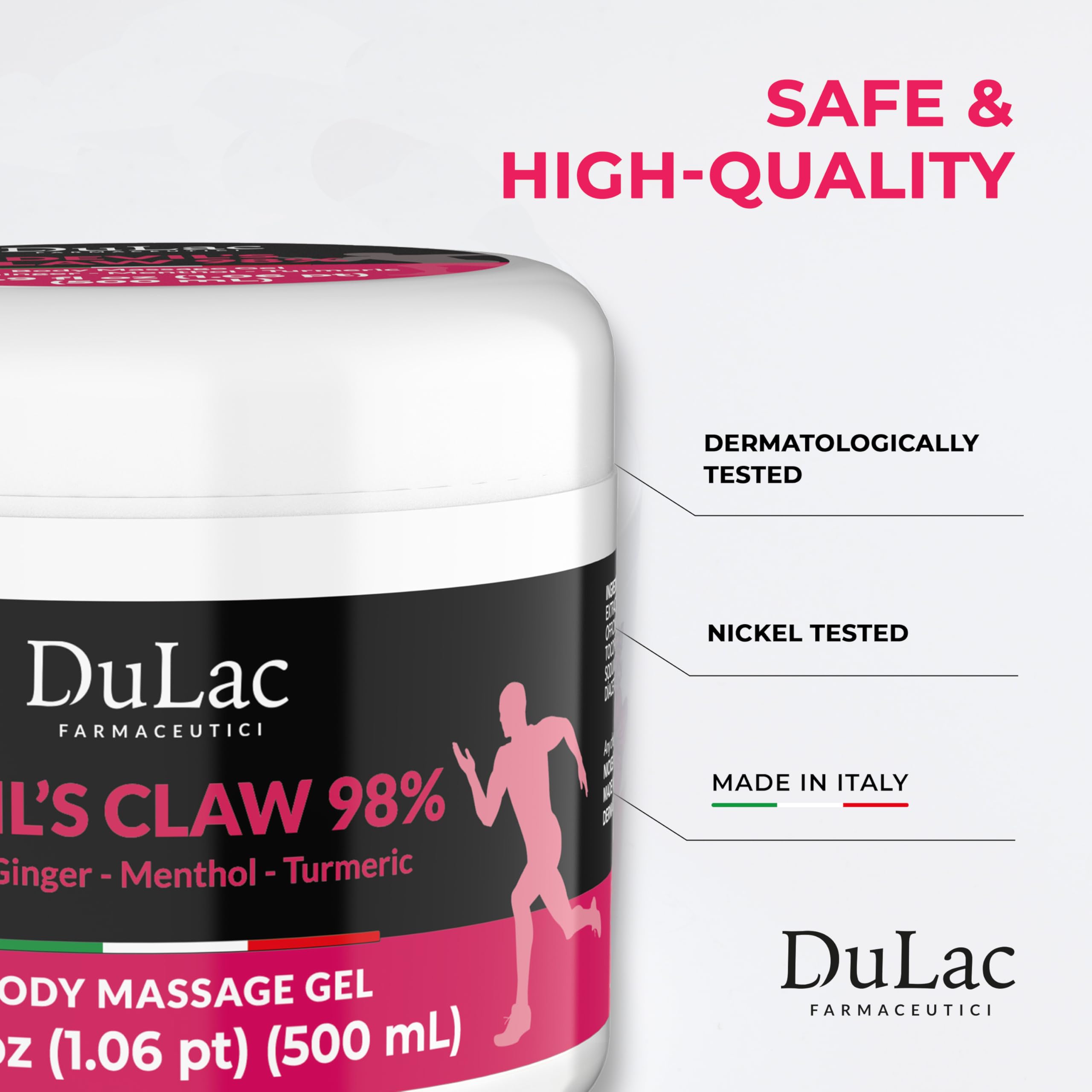 Dulac - Devil's Claw 98% Cream Maximum Strength 16.9 Fl Oz, Natural Joint and Muscle Comfort Cream, Enriched with Menthol for Cool Effect DULÀC FARMACEUTICI 1982 Au supplements