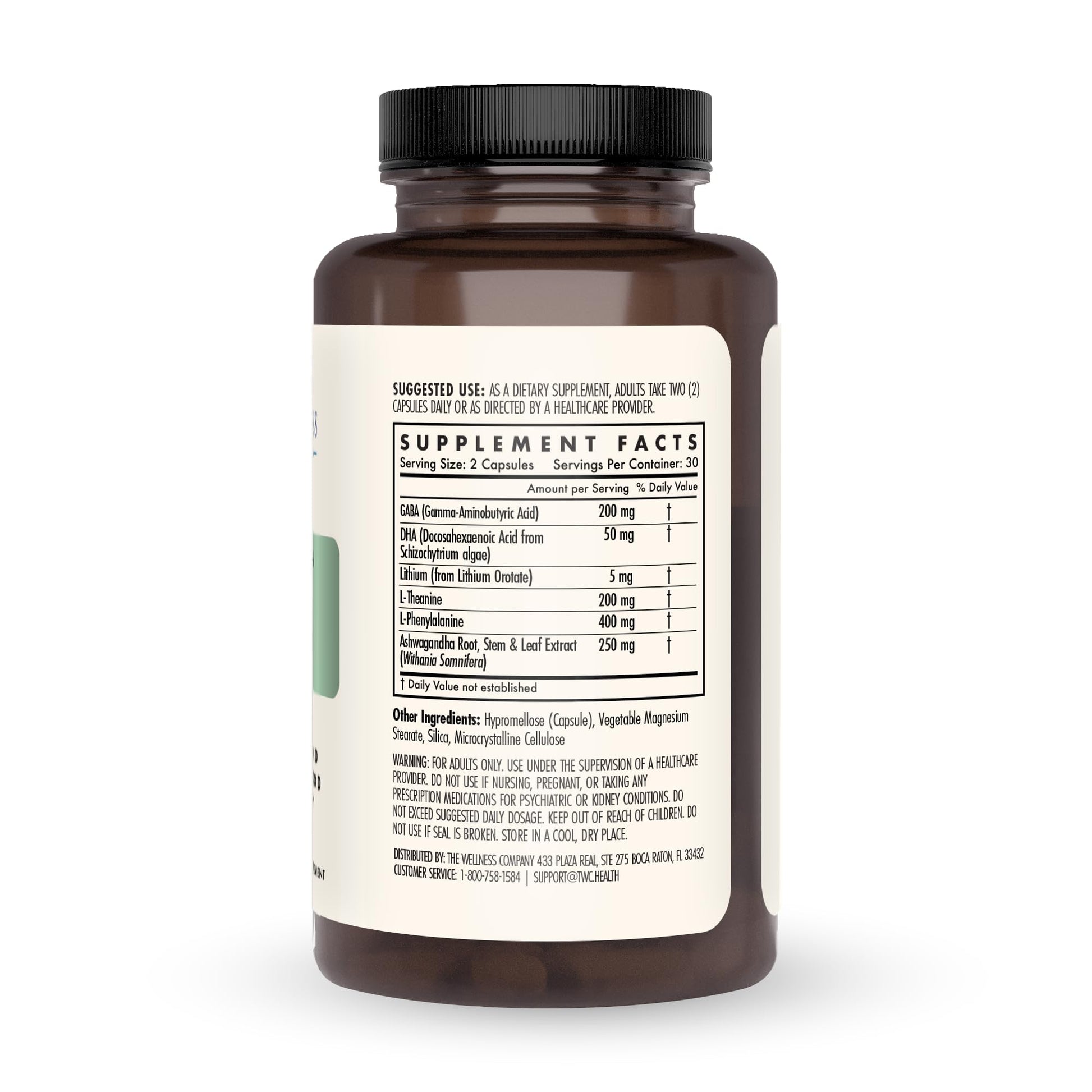 Mind Lift - Mood Boost, Mental Focus, Cognitive Defense - Lithium, GABA, DHA L-Phenylalanine | 60ct (1 Month Supply) The Wellness Company uk supplements