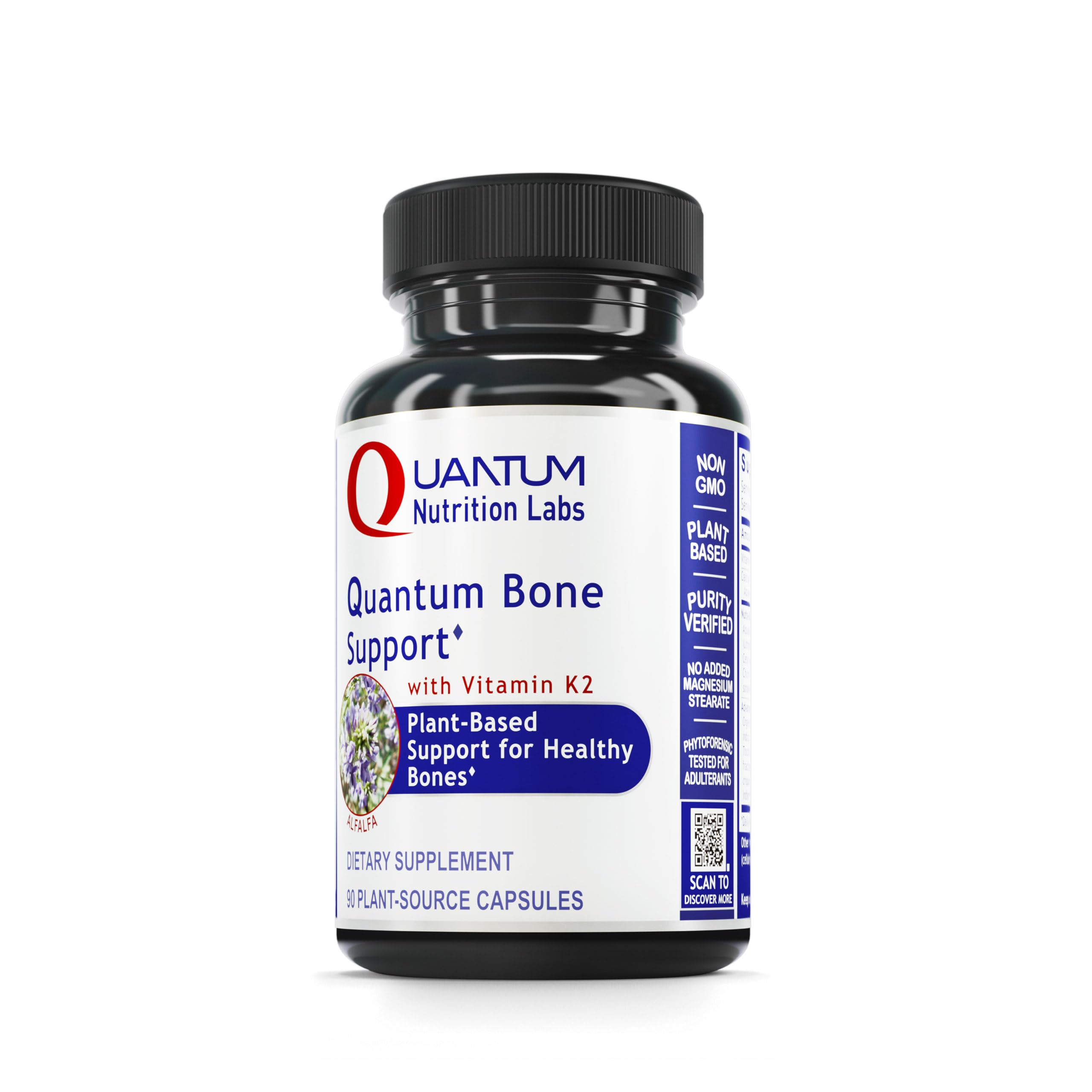 Quantum Nutrition Labs Quantum Bone Health - Bone Health Vitamins, Bone Strength Supplement for Women and Men, Organic Calcium Supplement with Fermented Vitamin K2, Bone Health Support - 90 Capsules Quantum Nutrition Au supplements
