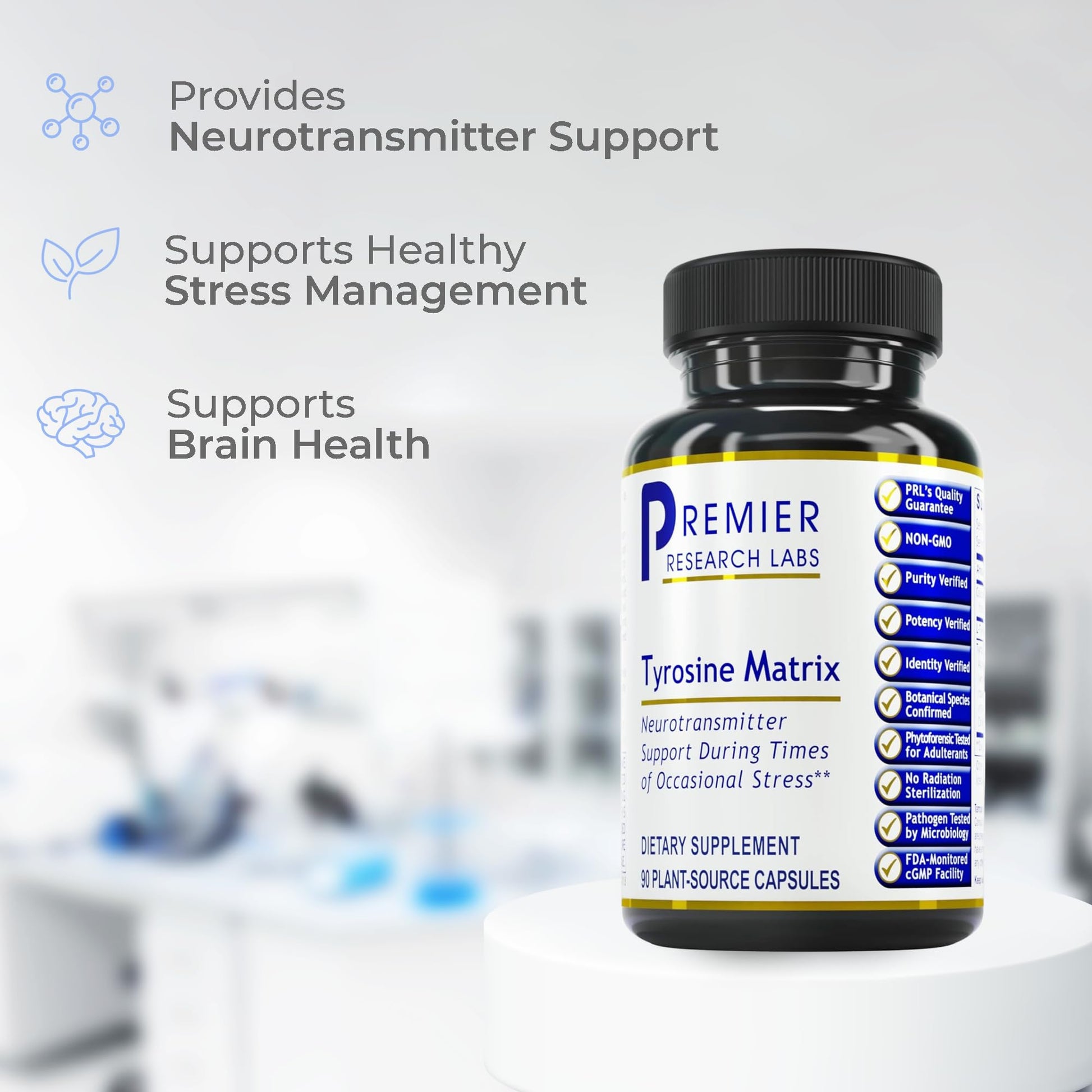Premier Research Labs Tyrosine Matrix - L Tyrosine Supplement, L-tyrosine 944mg Capsules for Adults, Amino Acid Pills with Red Algae & Rhodiola Rosea - 90 Vegetarian Capsules Premier Research Labs Au supplements