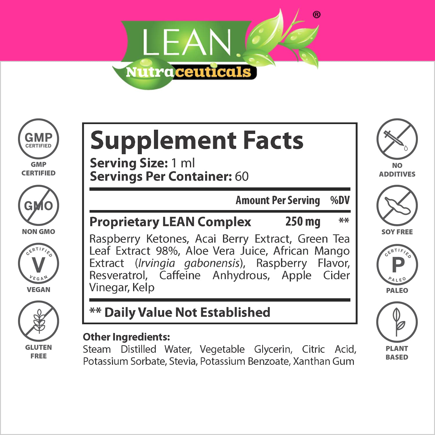 Weight Loss Perfect Keto Raspberry Ketone Drops, Appetite Suppressant Fat Burner LEAN Nutraceuticals Au supplements