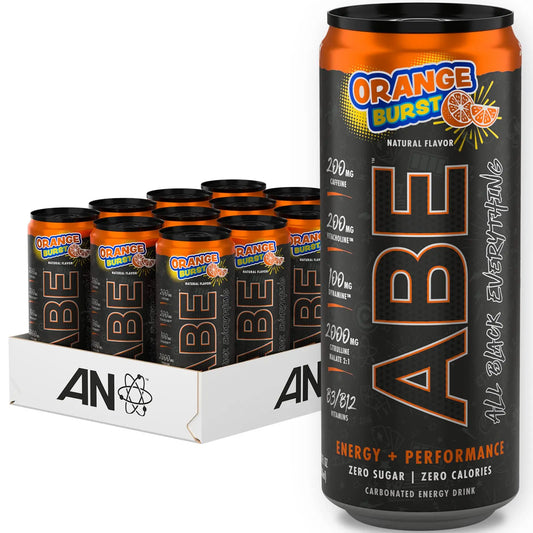 ABE Energy + Performance Sugar Free Energy Drink - All Black Everything Drink With Caffeine ABE all black everythingAU supplements