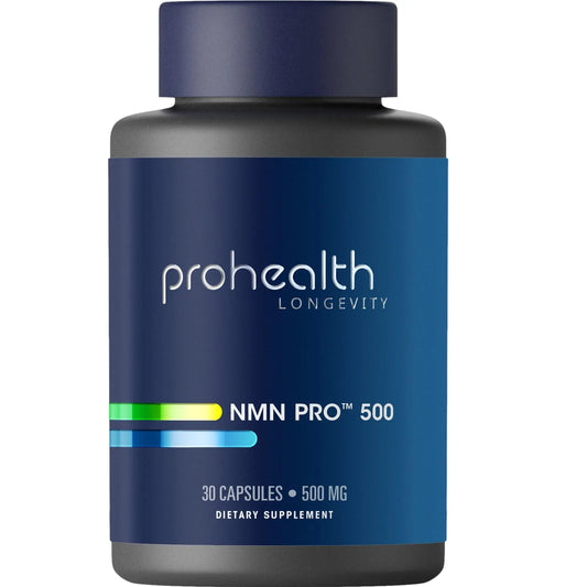 ProHealth NMN Pro 500 (30 Capsules) Clinically Studied Uthever® NMN. NAD+ Precursor for Cellular Energy, Mitochondrial Support & Healthy Aging. USA Manufactured, Triple Lab-Tested ProHealthAU supplements