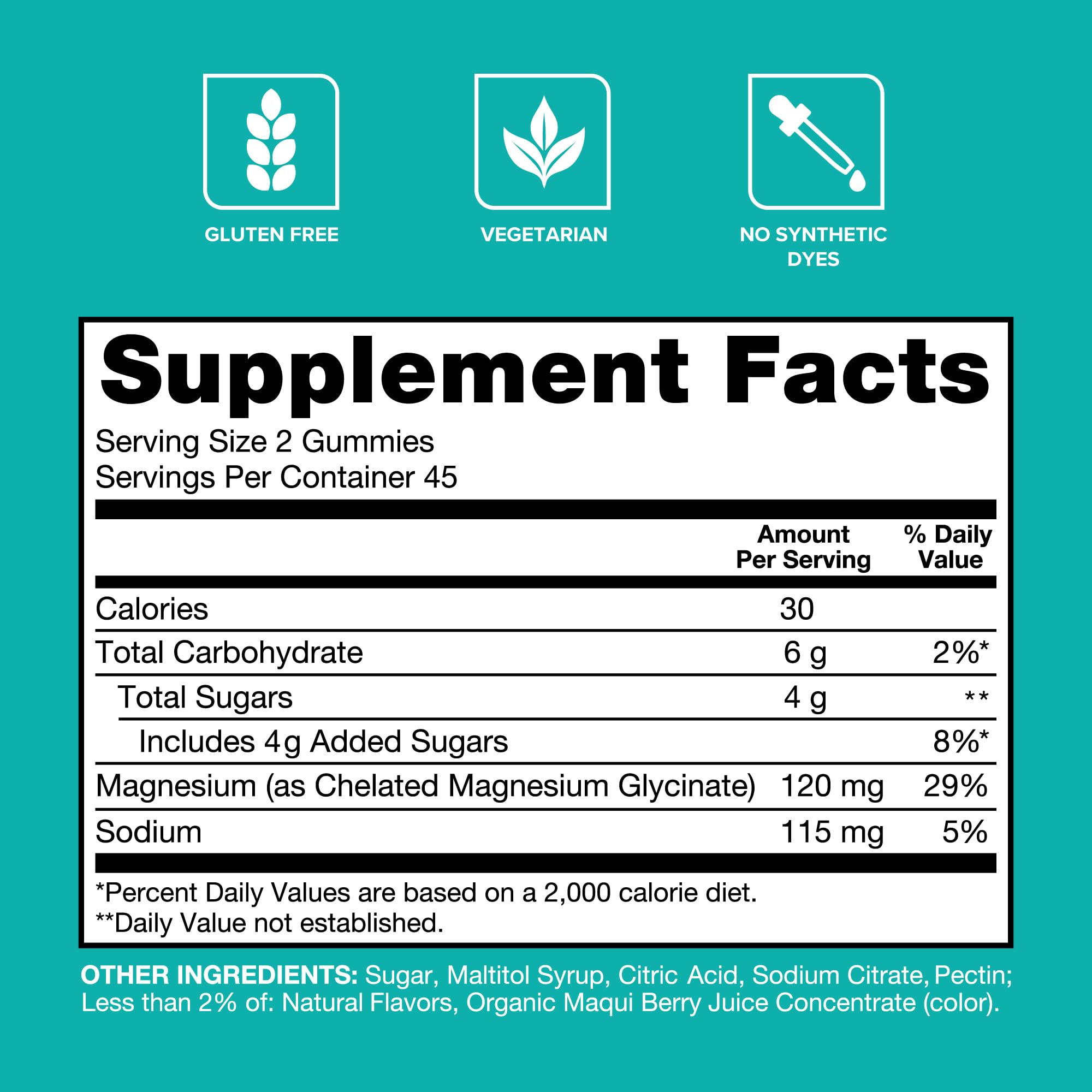 Qunol Magnesium Glycinate Gummies, 120mg of Magnesium Glycinate, High Absorption, Mixed Berry, 90 Count (Pack of 1) Qunol Au supplements