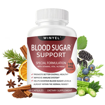 WINYEL Blood Sugar Complex Supplement - with Cinnamon, Bitter Melon, Chromium, Mulberry, Alpha Lipoic Acid, 60 Capsules WINYEL Au supplements