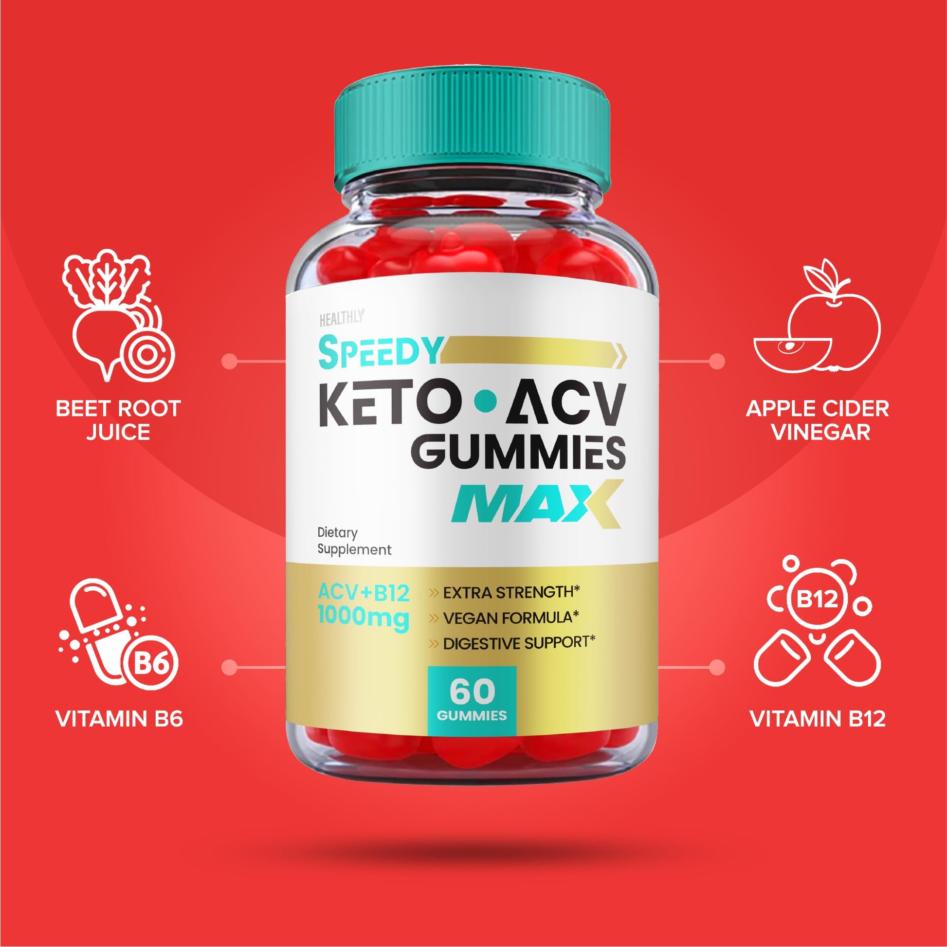 (3 Pack) Speedy Keto ACV Gummies Maximum Strength, Speedy Keto Plus ACV Gummies Healthly Au supplements