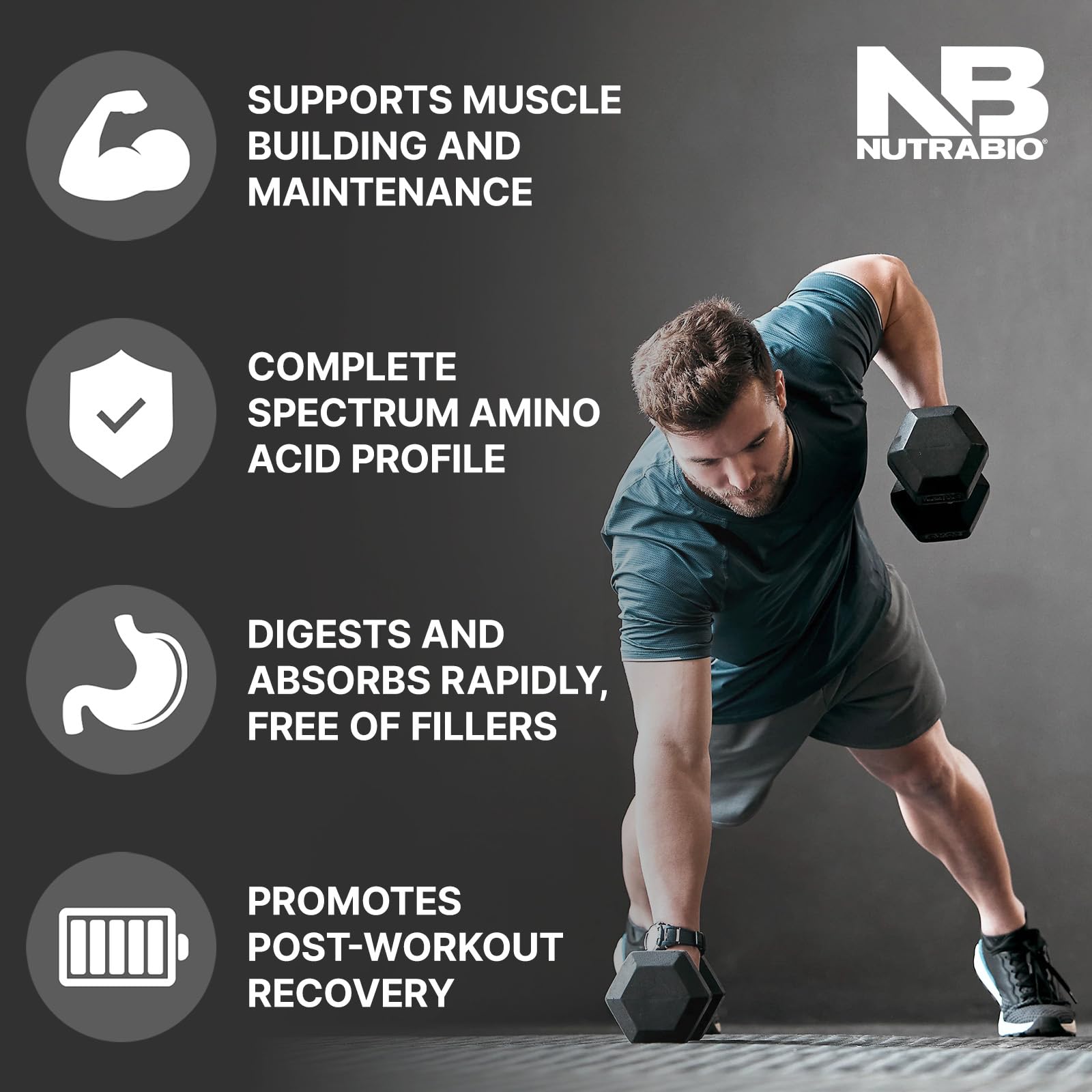 NutraBio Classic Whey Protein Powder- Full-Spectrum Amino Acid Profile - No Fillers NutraBio Au supplements