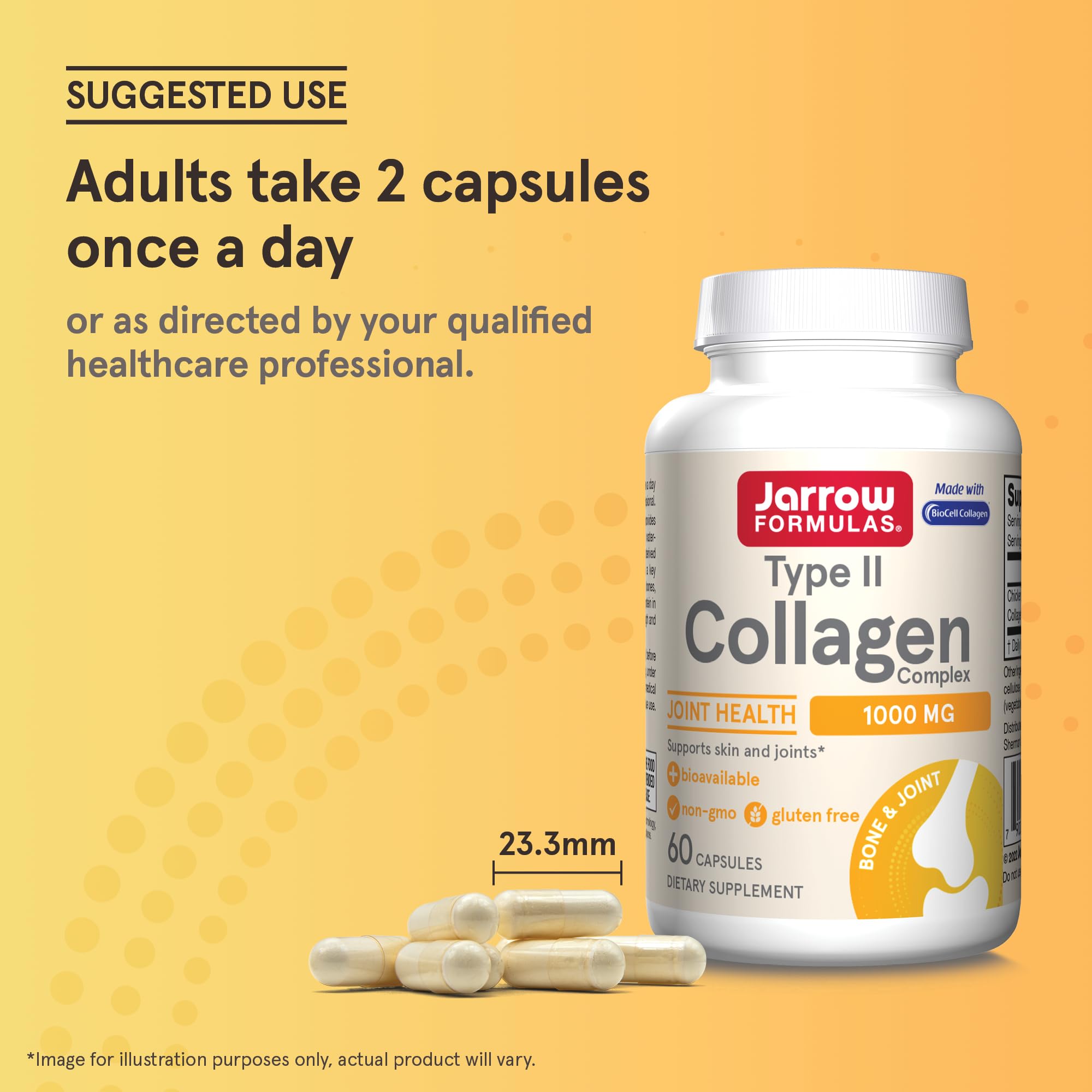 Jarrow Formulas® Type II Collagen Complex 1000 mg Supplements, Supports Skin and Joint Health, 60 Capsules, 30 Day Supply Jarrow Formulas Au supplements