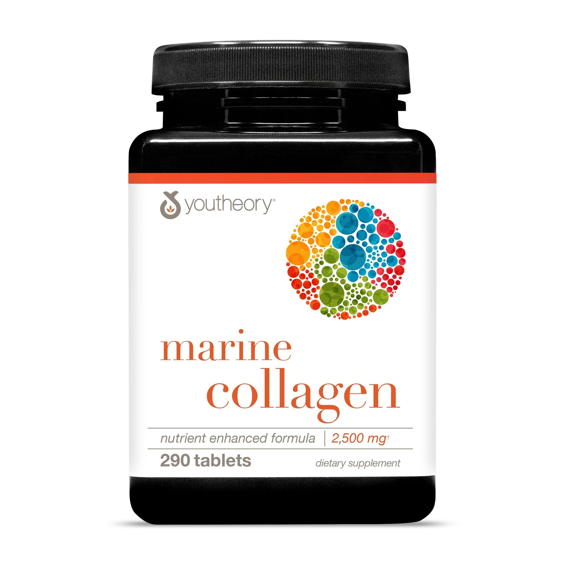 Youtheory Marine Collagen Tablets - 2,500 mg Fish-Sourced Collagen Peptides- with Vitamins A, C, E, B6 & B12 - Supports Joint & Nail Health* - Highly Absorbable - 290 Tablets (58-Day Supply) Youtheory Au supplements