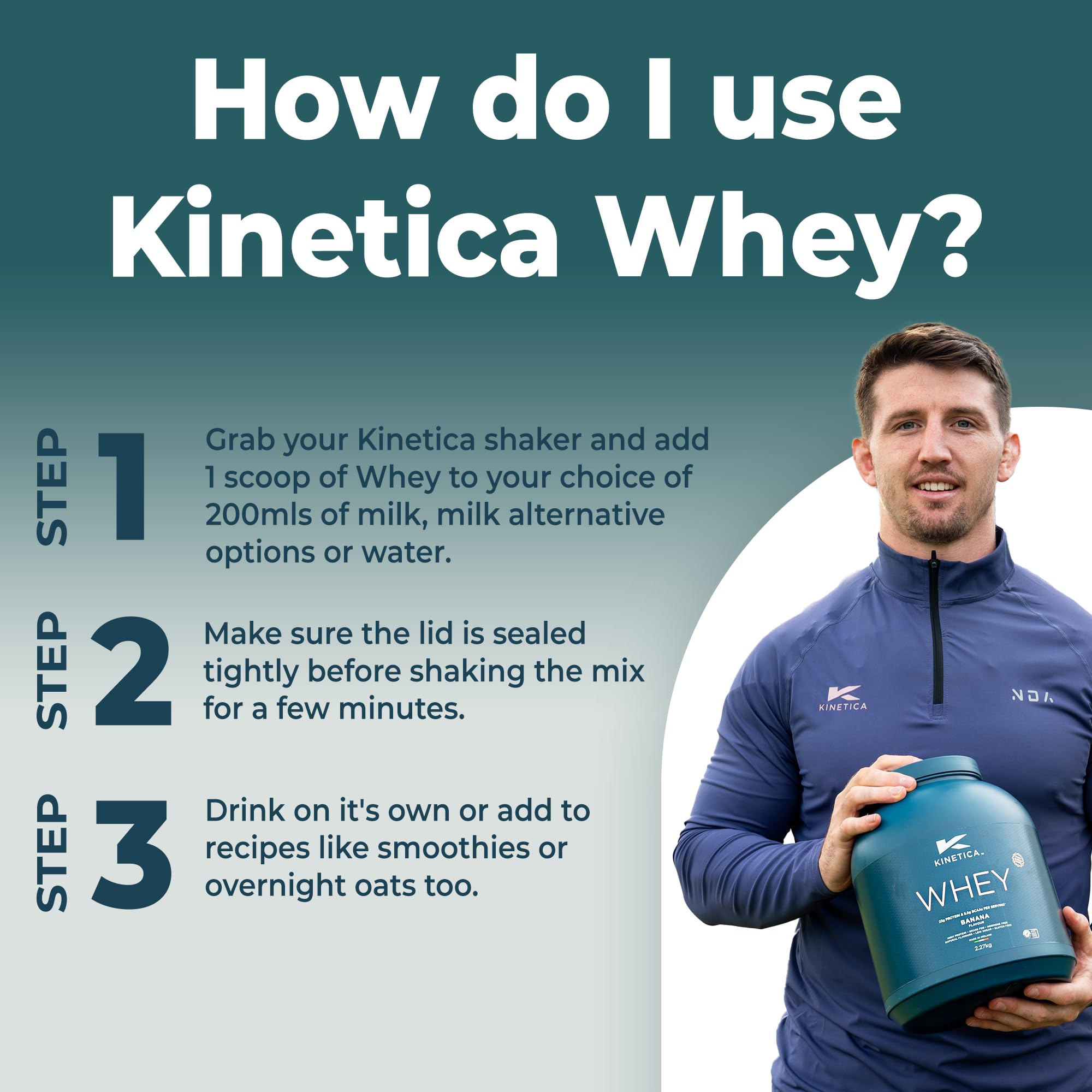 Kinetica Vanilla Whey Protein Powder | 2.27kg | 23g Protein per Serving | 76 Servings Kinetica Au supplements