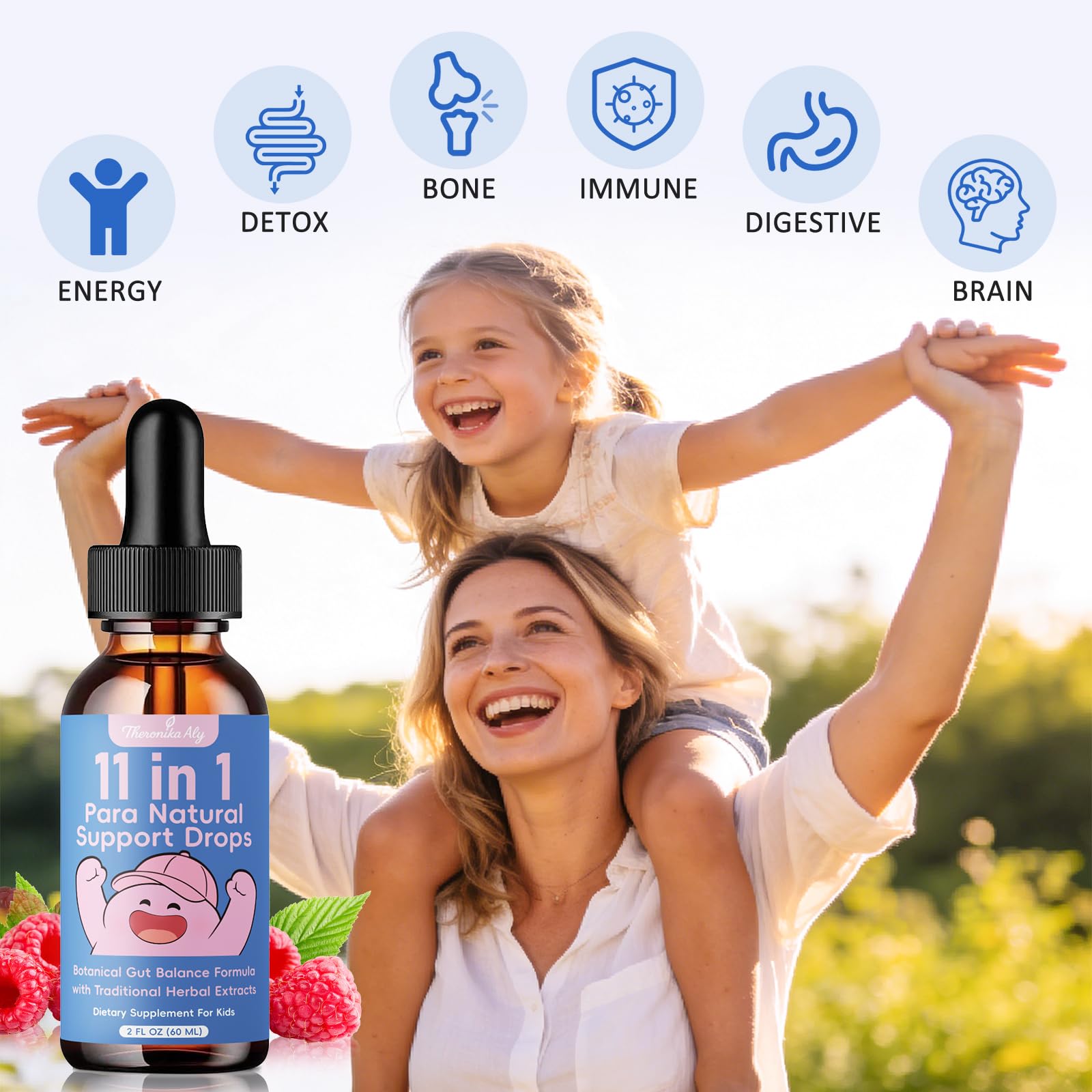 Theronika Aly Parasite Cleanse for Humans & Kids – Advanced Herbal Blend with Black Walnut, Wormwood, Clove, Digestive & Gut Balance Support, Alcohol-Free Liquid Drops, 30 Servings Theronika Aly Au supplements