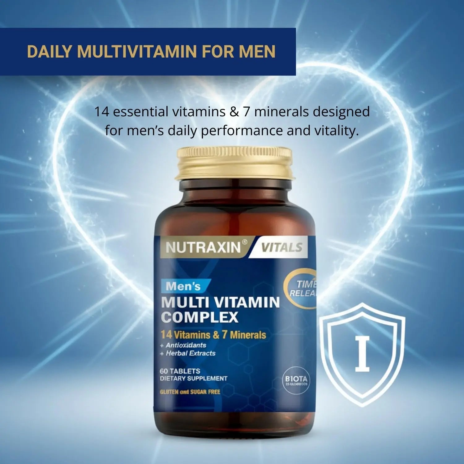 Nutraxin Men's Multivitamin & Mineral Complex, 60 Tablets Nutraxin Au supplements