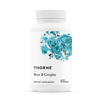 THORNE - Basic B-Complex - Tissue-Ready Vitamin B Complex Supplement with Choline - Supports Cellular Energy Production, Brain Health & Red Blood Cell Formation* - Gluten-Free - 60 Servings THORNE Au supplements