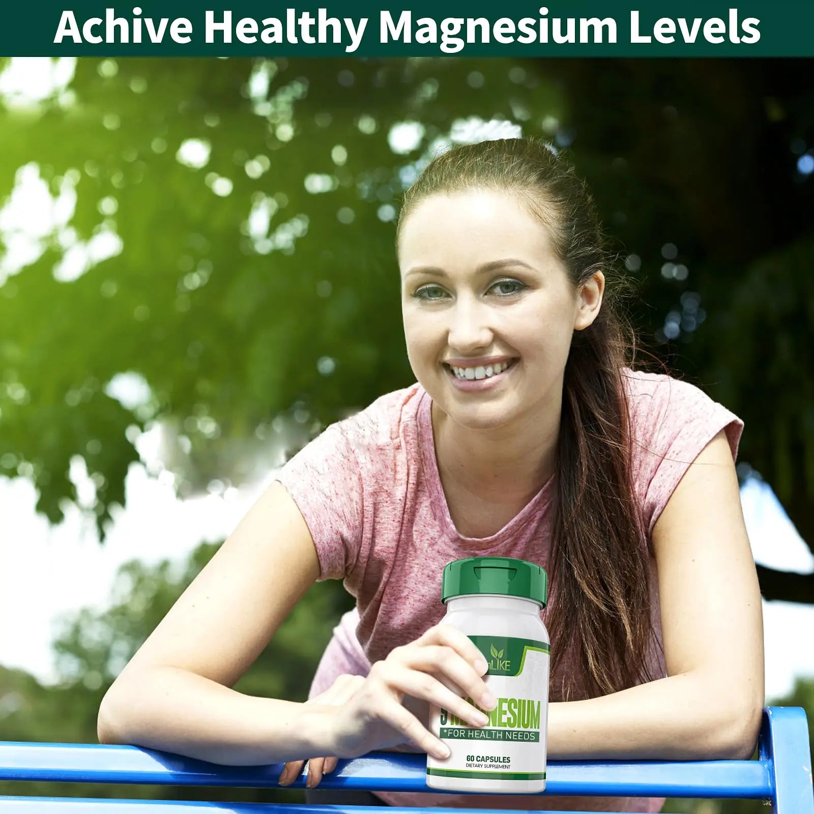 Magnesium Supplement with 9 Forms of High Absorption Magnesium Glycinate, L-threonate, Citrate, Malate and More for Muscle, Brain Support, Non-GMO, Gluten & Soy Free, 60 Capsules Simlike Au supplements