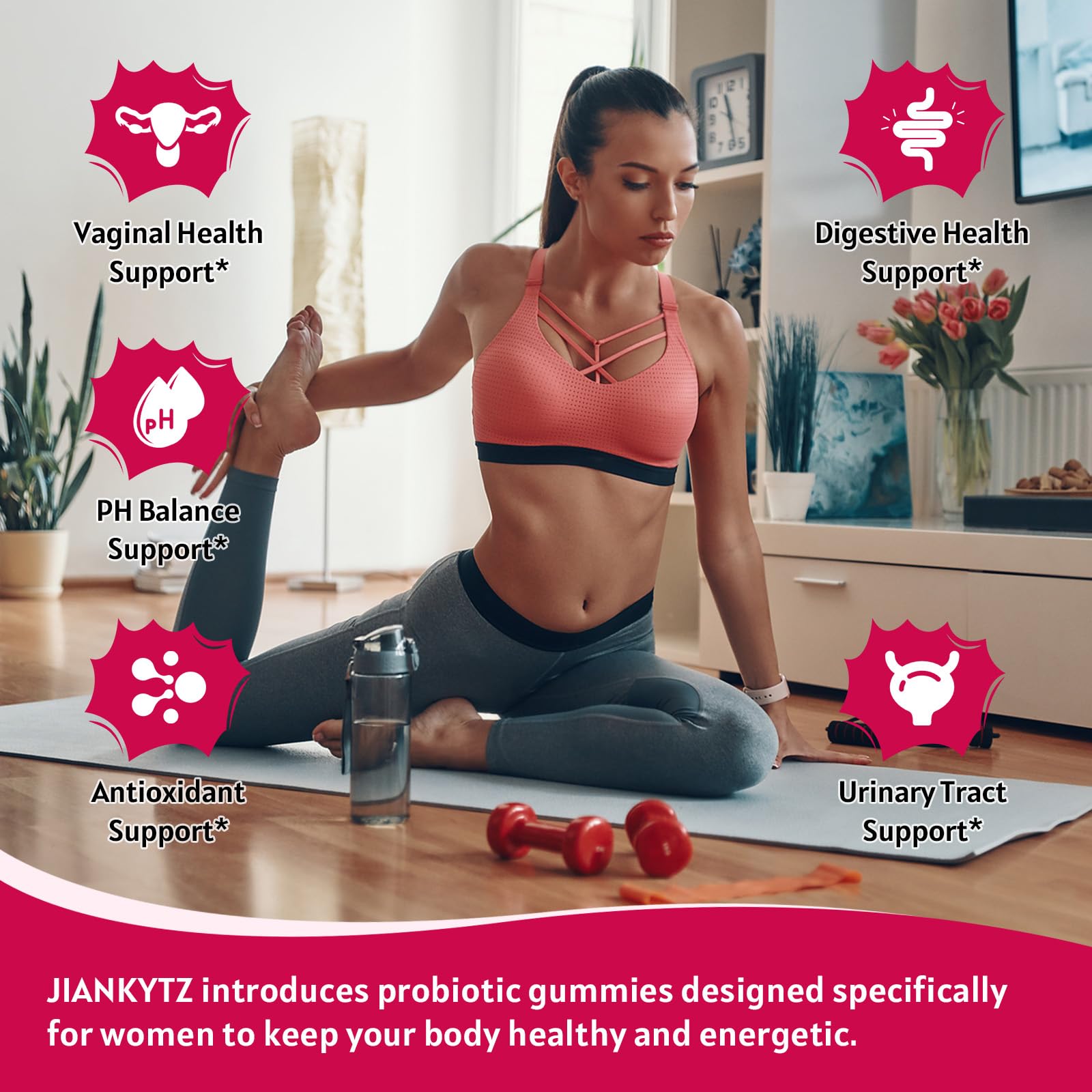 JIANKYTZ (2 Pack) Sugar Free Premium Feminine Balance Gummies for Women - Vaginal Health, Antioxidant, Digestive Health, PH Balance Support, Vaginal Probiotics for Women Gummies, Max Absorption JIANKYTZ Au supplements